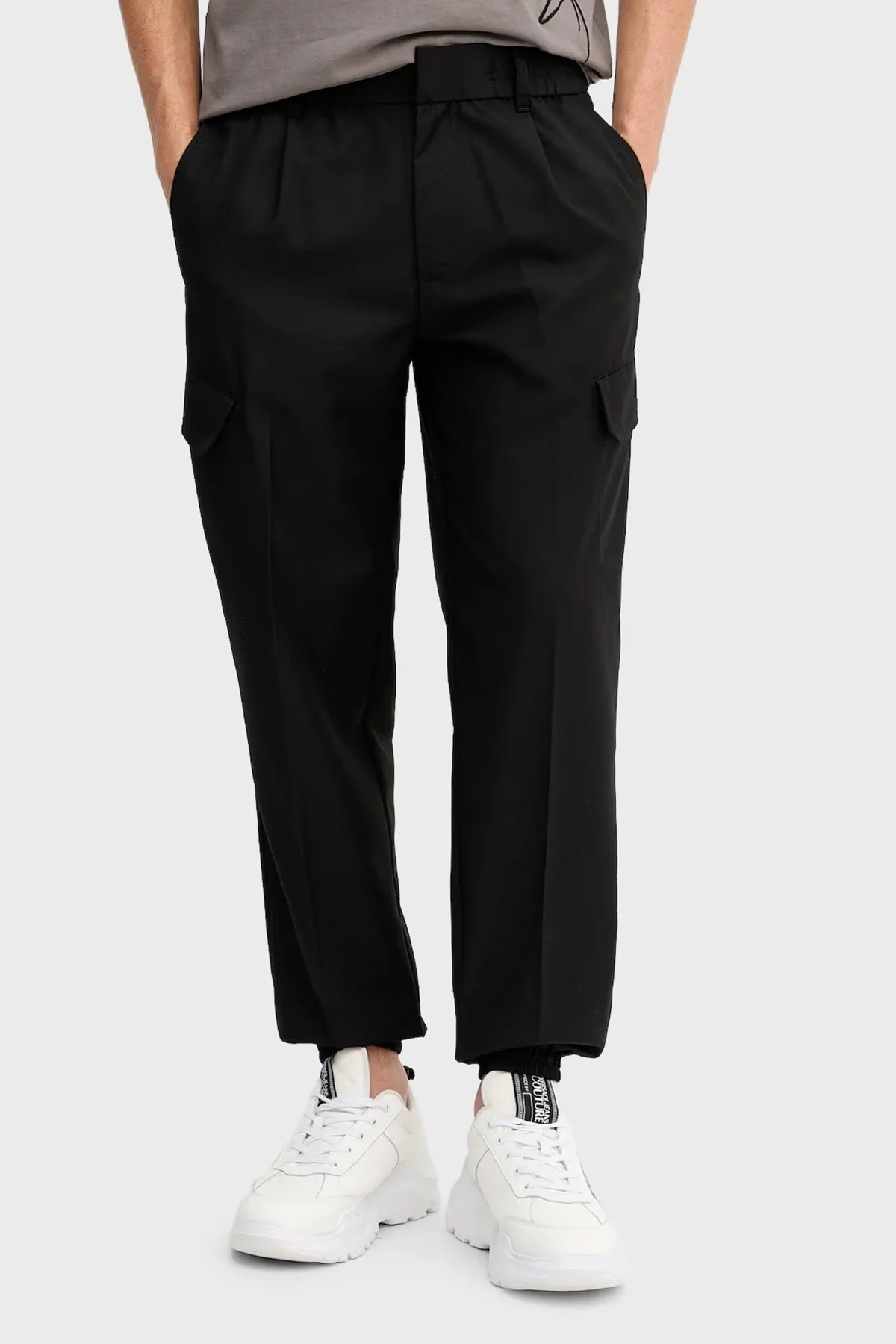 Armani Exchange Relaxed Fit Normal Bel Lastikli Paça Kargo Erkek Pantolon XM001208 AF12041 UC001 SİYAH - 1