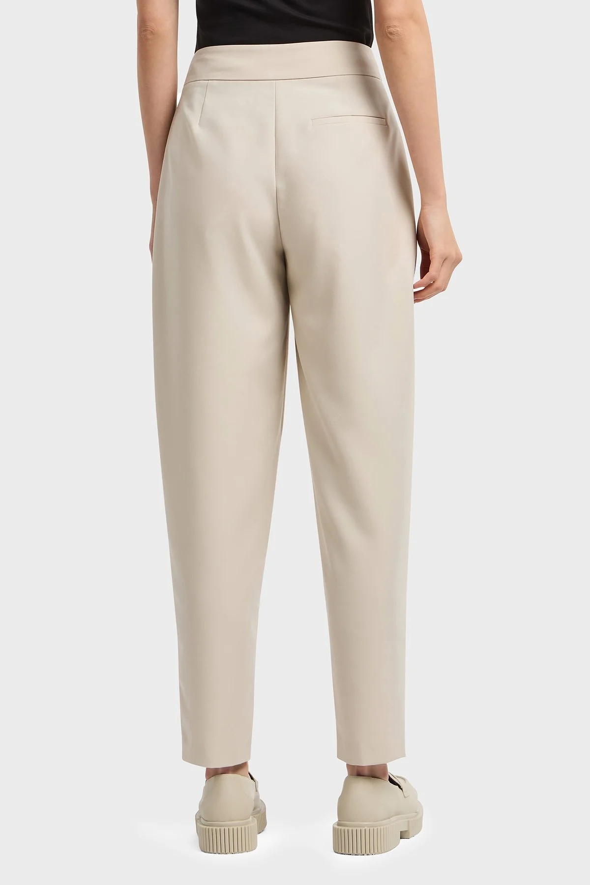 Armani Exchange Relaxed Fit Yüksek Bel Daralan Paça Pileli Bayan Pantolon XW000222 AF10855 U1095 KAHVE - 7