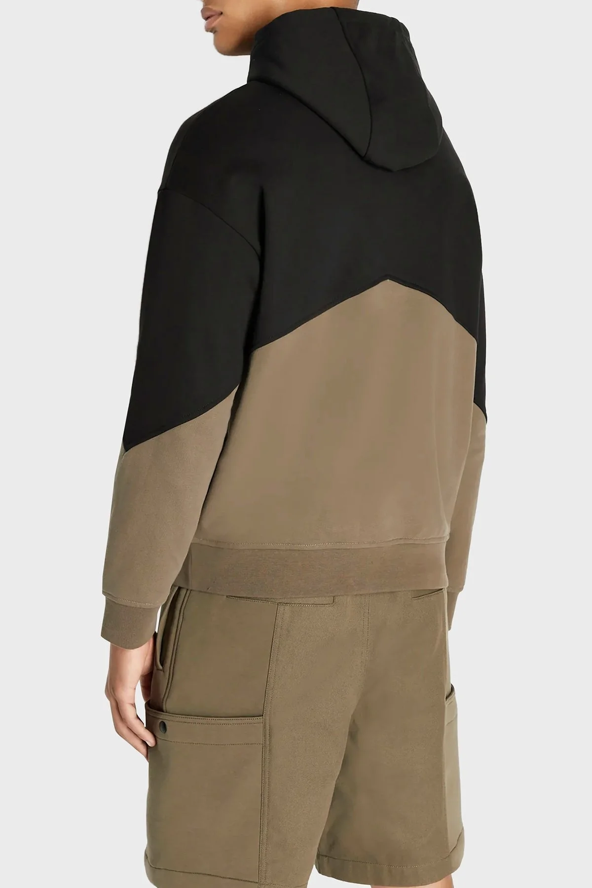 Armani Exchange Renk Bloklu Kapüşonlu % 100 Pamuklu Regular Fit Erkek Sweat 6RZMLB ZJ4XZ 22CF SİYAH - 2