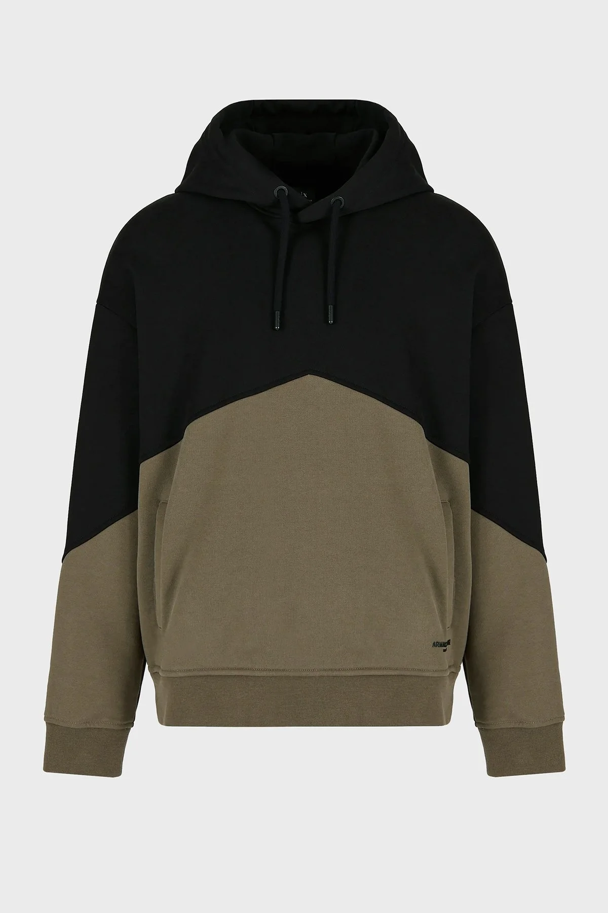 Armani Exchange Renk Bloklu Kapüşonlu % 100 Pamuklu Regular Fit Erkek Sweat 6RZMLB ZJ4XZ 22CF SİYAH - 5