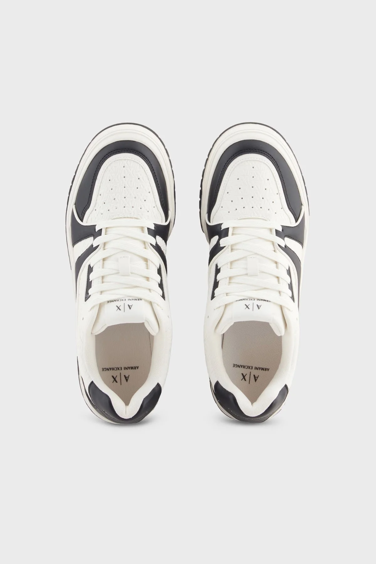 Armani Exchange Renk Bloklu Sneaker Erkek Ayakkabı XM001933 AF17537 MC011 SİYAH-BEYAZ - 3