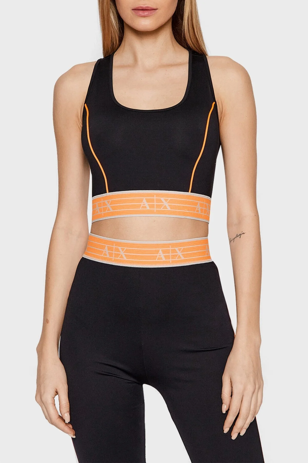 Armani Exchange Sırt Dekolteli Crop Bayan Atlet 3LYMEA YJ4PZ 1200 SİYAH - 1