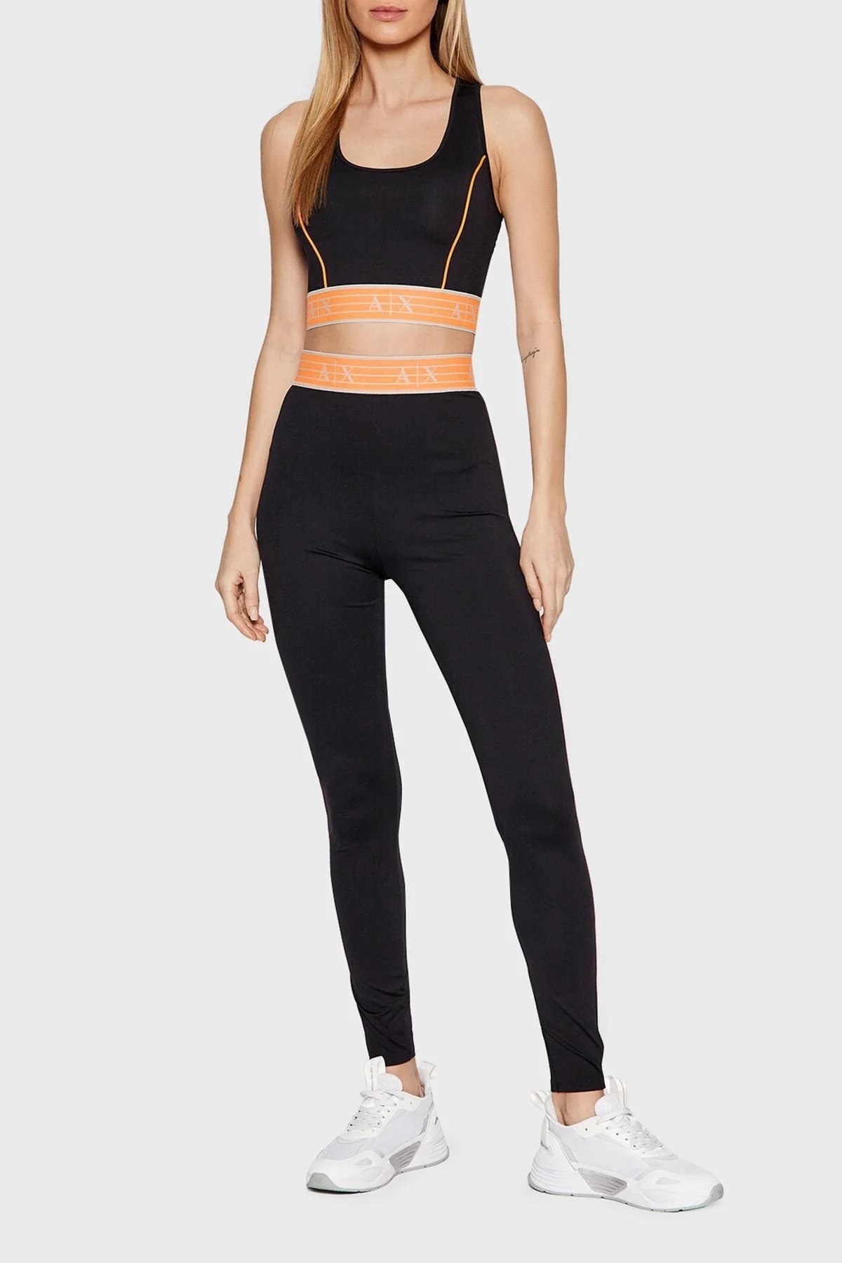 Armani Exchange Sırt Dekolteli Crop Bayan Atlet 3LYMEA YJ4PZ 1200 SİYAH - 3
