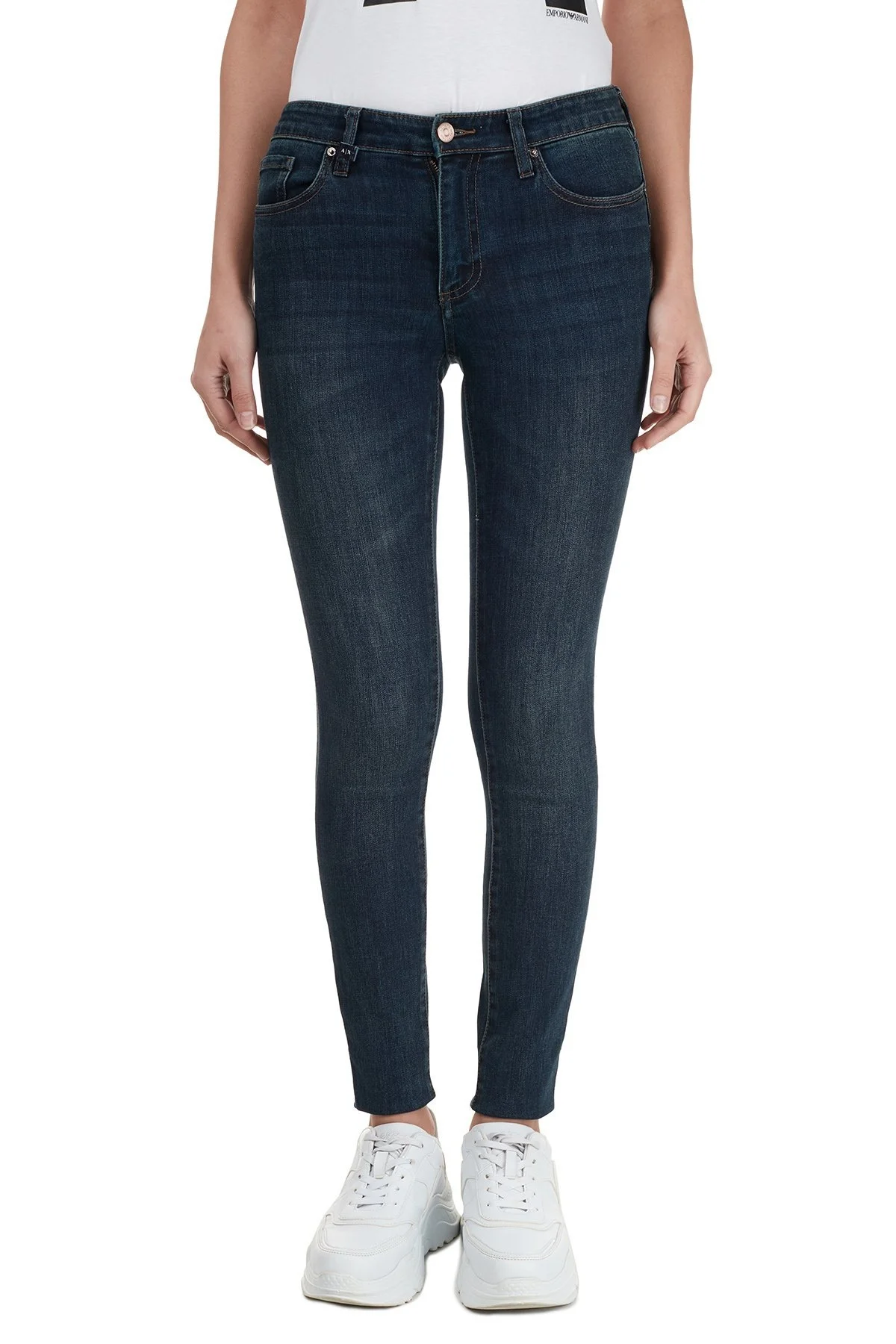 Armani Exchange Skinny Pamuklu J69 Jeans Bayan Kot Pantolon 6HYJ69 Y2REZ 1500 LACİVERT - 2