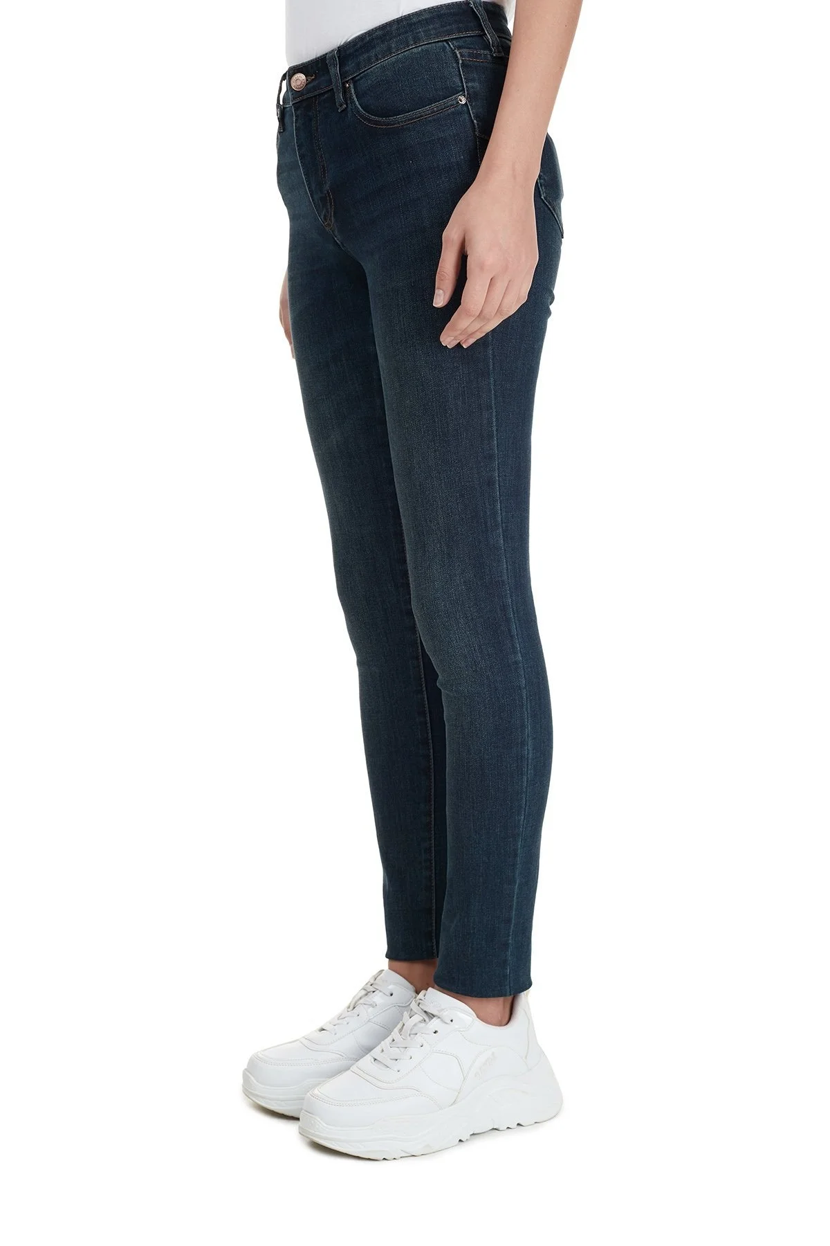 Armani Exchange Skinny Pamuklu J69 Jeans Bayan Kot Pantolon 6HYJ69 Y2REZ 1500 LACİVERT - 4