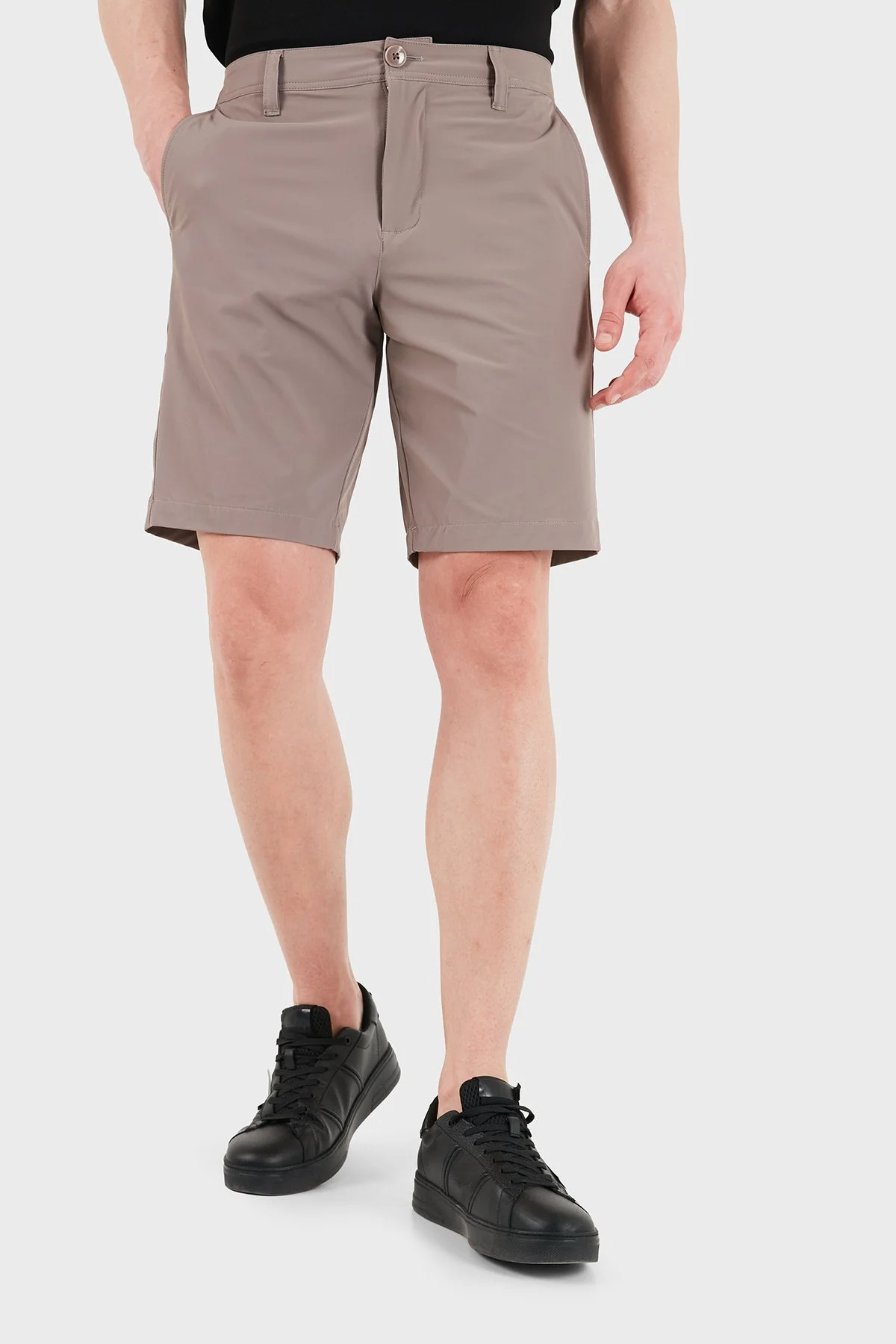 Armani Exchange Slim Fit Normal Bel Short Erkek Şort 8NZS49 ZNYZZ U6107 TOPRAK - 1
