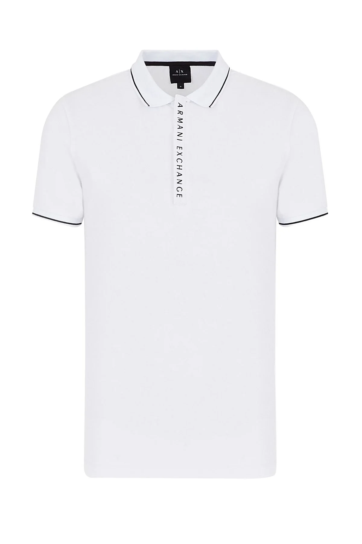Armani Exchange Pamuklu Slim Fit T Shirt Erkek Polo 8NZF71 ZJH2Z 1100 BEYAZ - 4