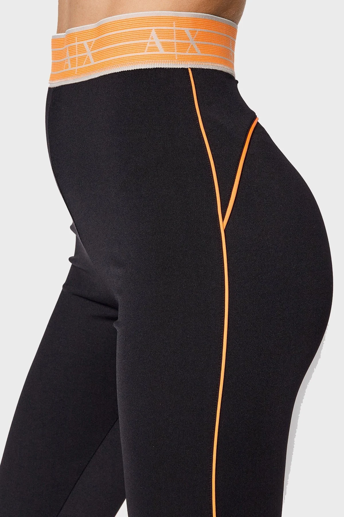 Armani Exchange Slim Fit Yüksek Bel Bayan Tayt 3LYPEA YJ4PZ 1200 SİYAH - 3