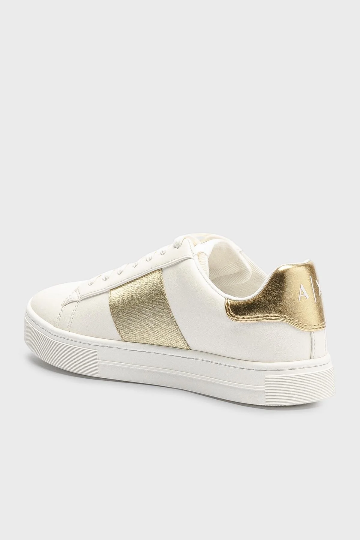 Armani Exchange Sneaker Bayan Ayakkabı XDX027 XV791 T779 BEYAZ-GOLD - 3