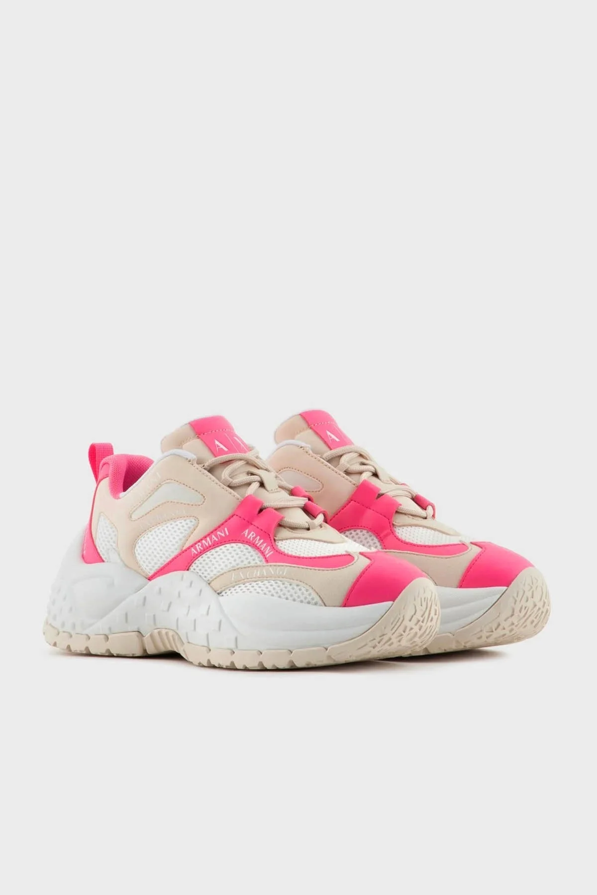 Armani Exchange Sneaker Bayan Ayakkabı XDX120 XV708 T800 Beyaz-Fuşya - 2