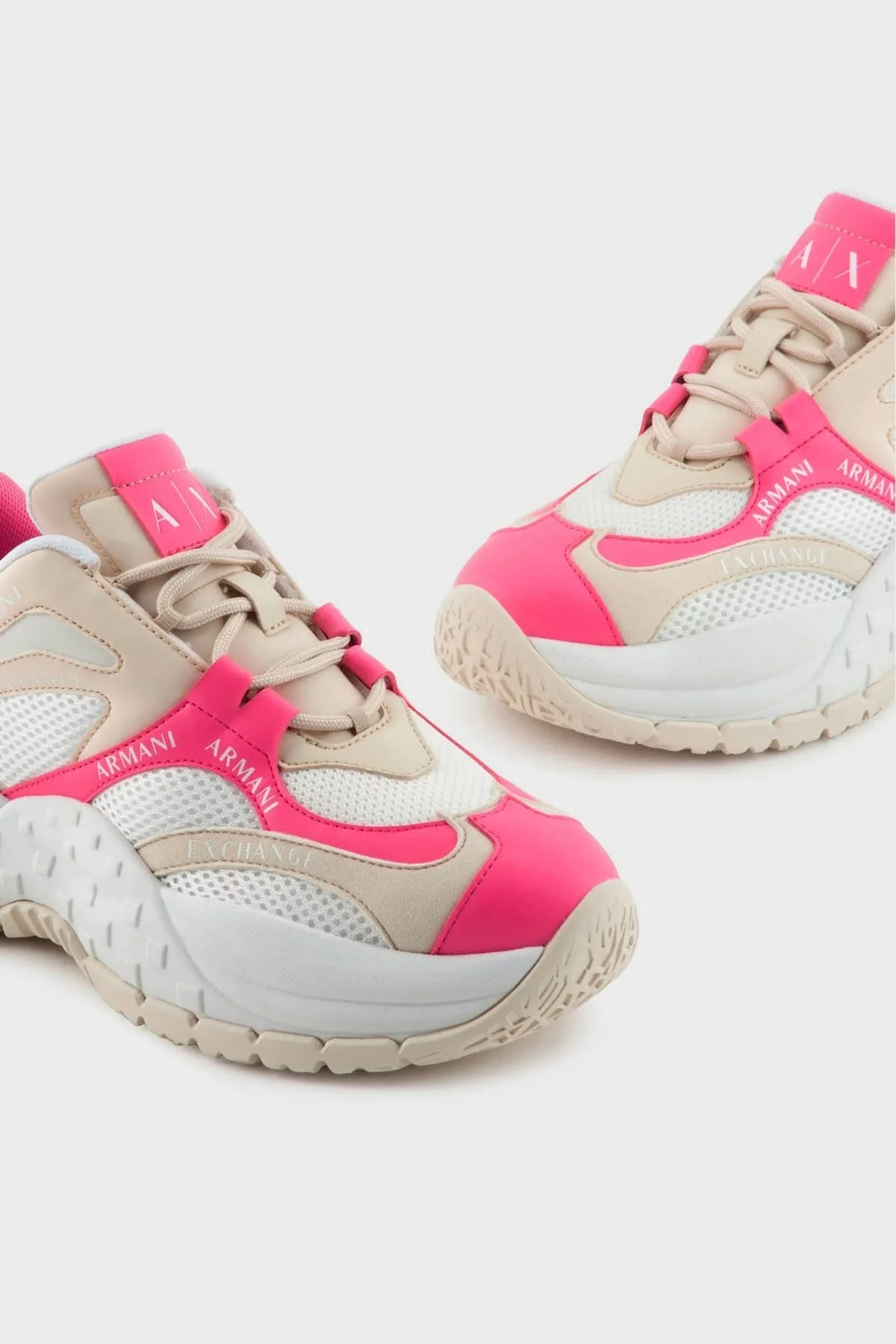Armani Exchange Sneaker Bayan Ayakkabı XDX120 XV708 T800 Beyaz-Fuşya - 5