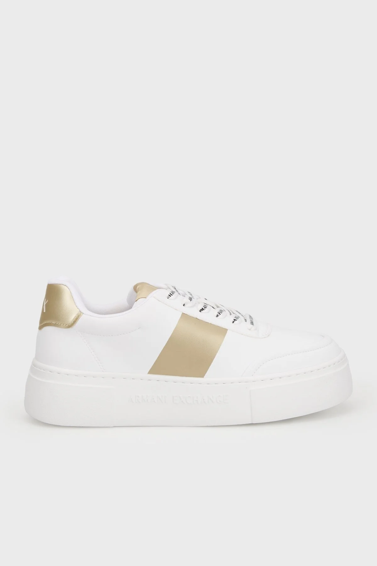 Armani Exchange Sneaker Bayan Ayakkabı XDX134 XV726 T782 BEYAZ-GOLD - 1