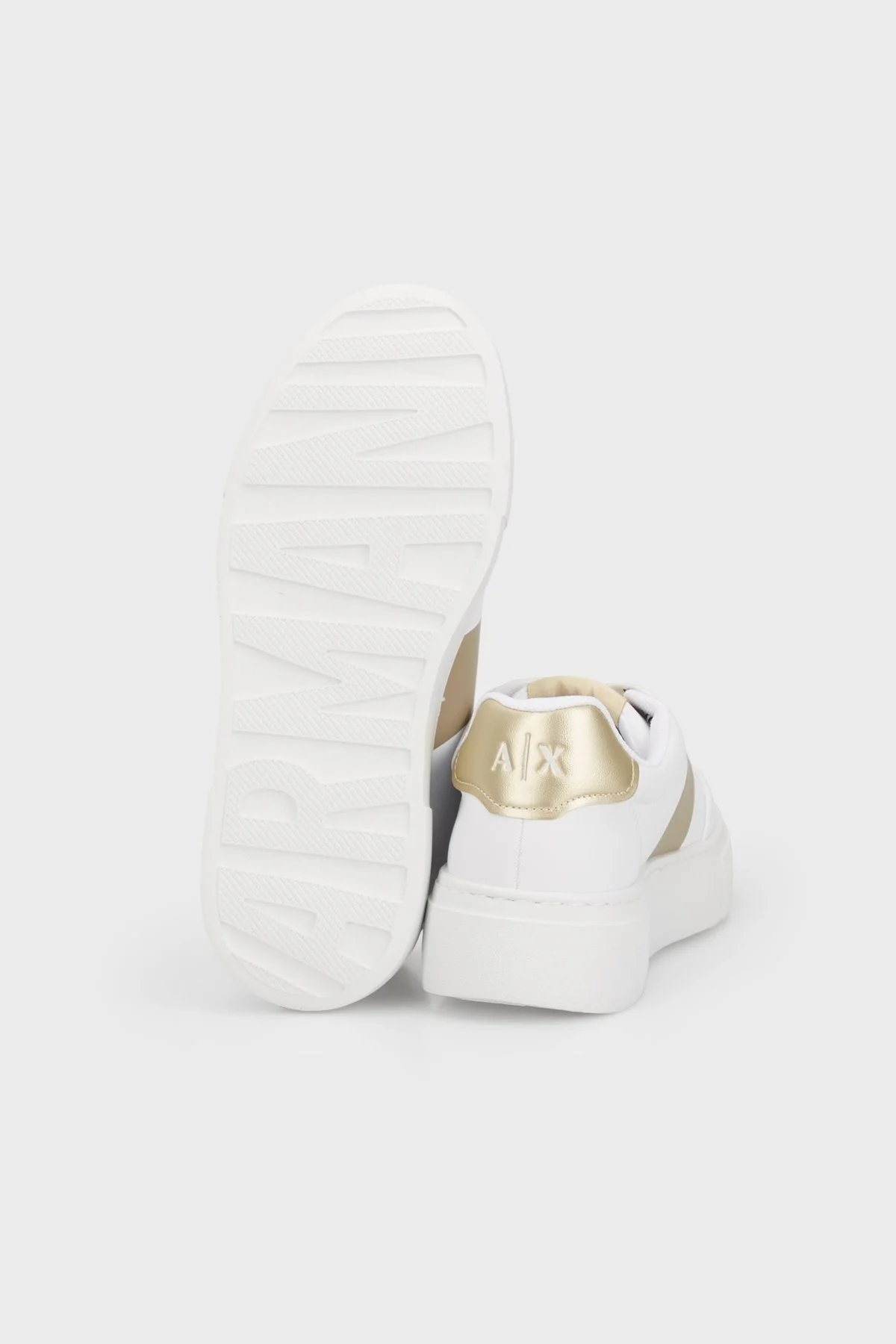 Armani Exchange Sneaker Bayan Ayakkabı XDX134 XV726 T782 BEYAZ-GOLD - 4