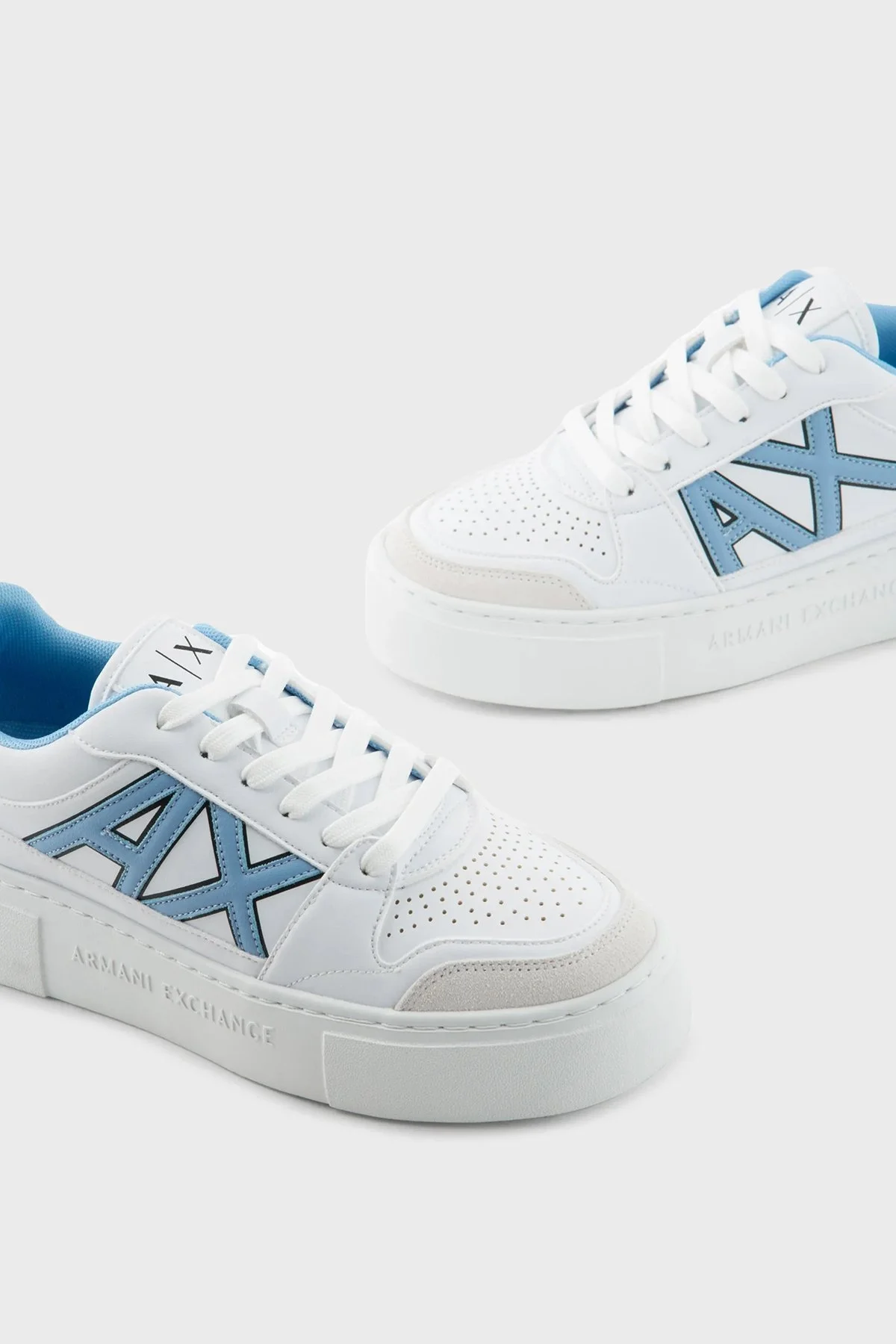 Armani Exchange Sneaker Bayan Ayakkabı XDX147 XV830 K709 BEYAZ-MAVİ - 5