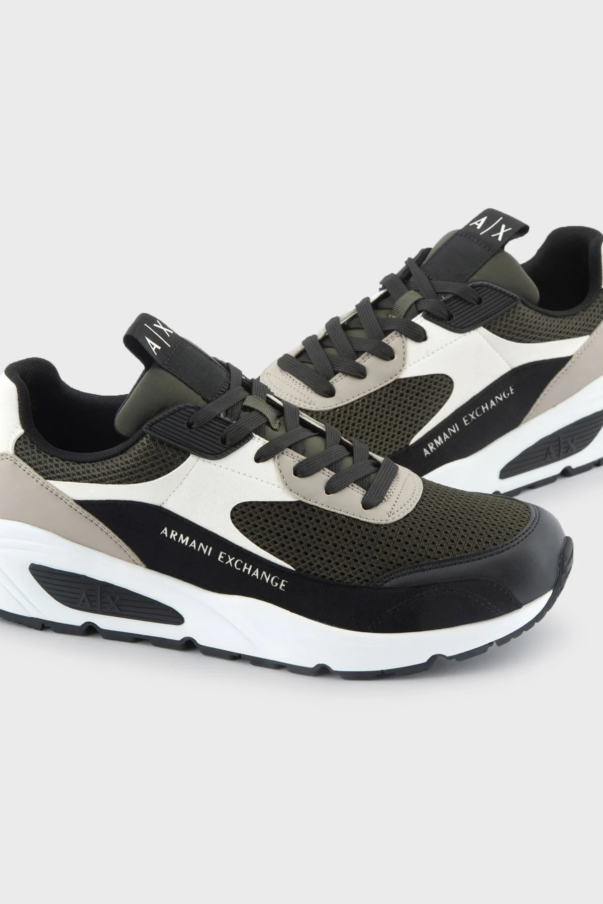 Armani Exchange Sneaker Erkek Ayakkabı XUX121 XV540 M218 HAKİ-BEYAZ - 4