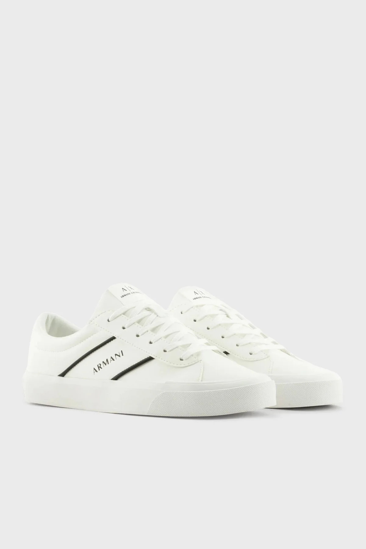 Armani Exchange Sneaker Erkek Ayakkabı XUX165 XV758 K488 BEYAZ-SİYAH - 2