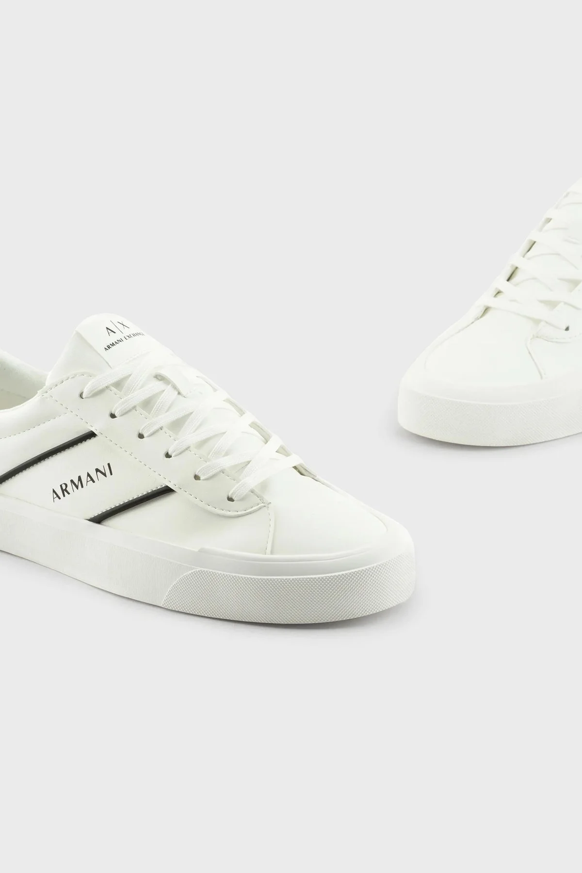 Armani Exchange Sneaker Erkek Ayakkabı XUX165 XV758 K488 BEYAZ-SİYAH - 4