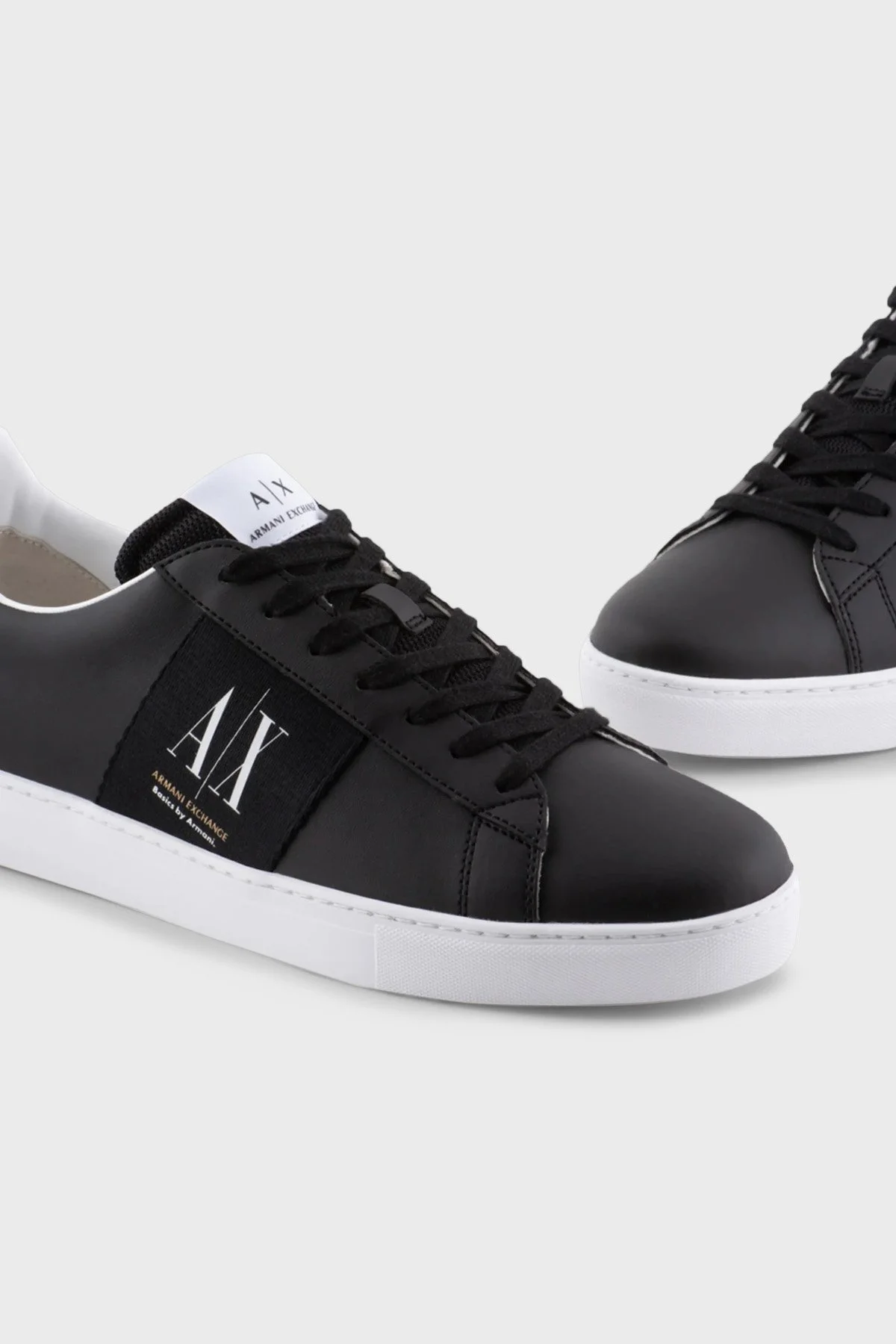 Armani Exchange Sneaker Erkek Ayakkabı XUX173 XV666 S589 SİYAH-BEYAZ - 4