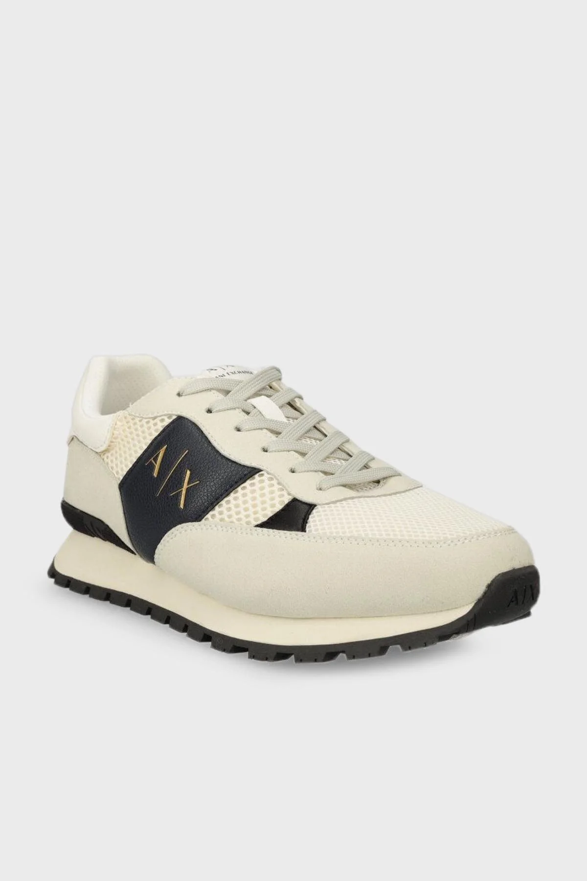 Armani Exchange Sneaker Erkek Ayakkabı XUX181 XV807 S054 BEJ-BEYAZ - 2