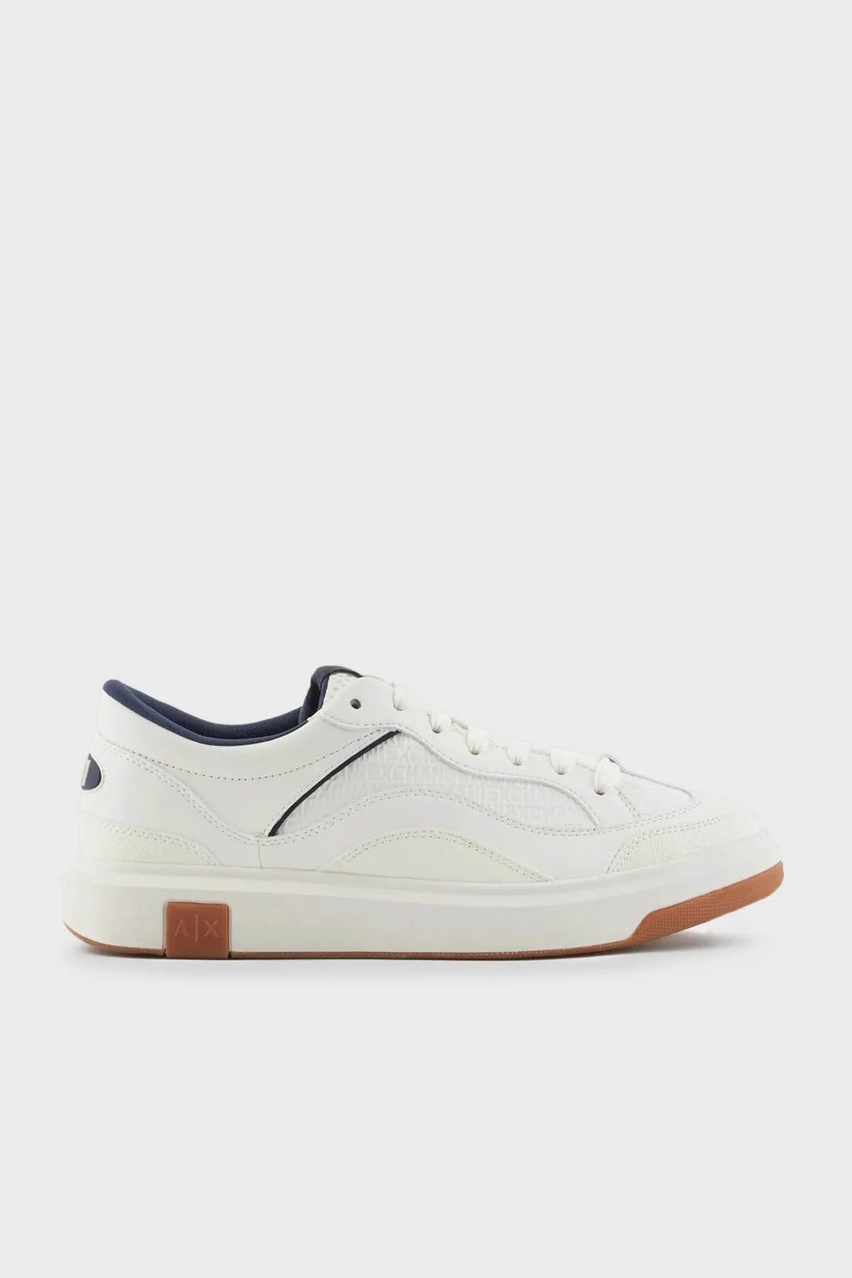 Armani Exchange Sneaker Erkek Ayakkabı XUX193 XV792 N481 BEYAZ-LACİVERT - 1
