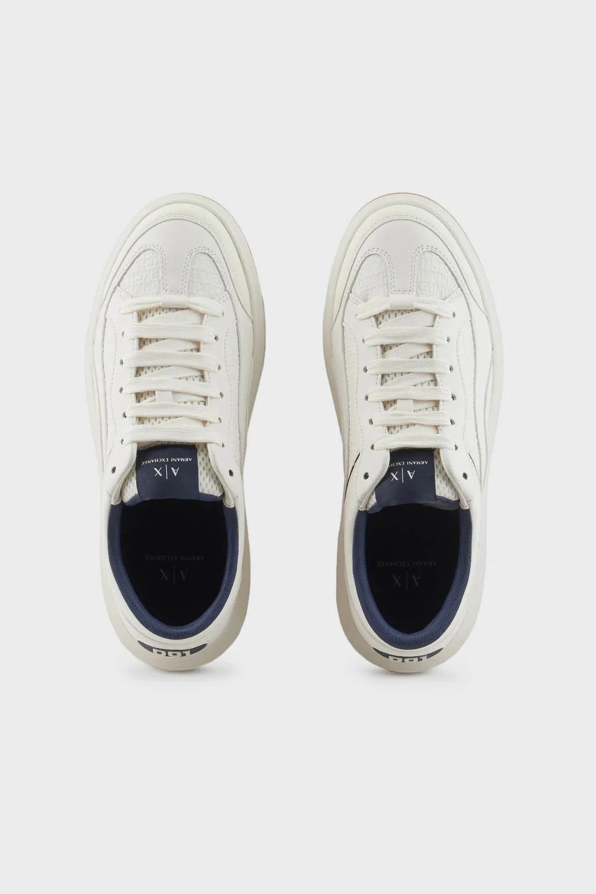 Armani Exchange Sneaker Erkek Ayakkabı XUX193 XV792 N481 BEYAZ-LACİVERT - 3