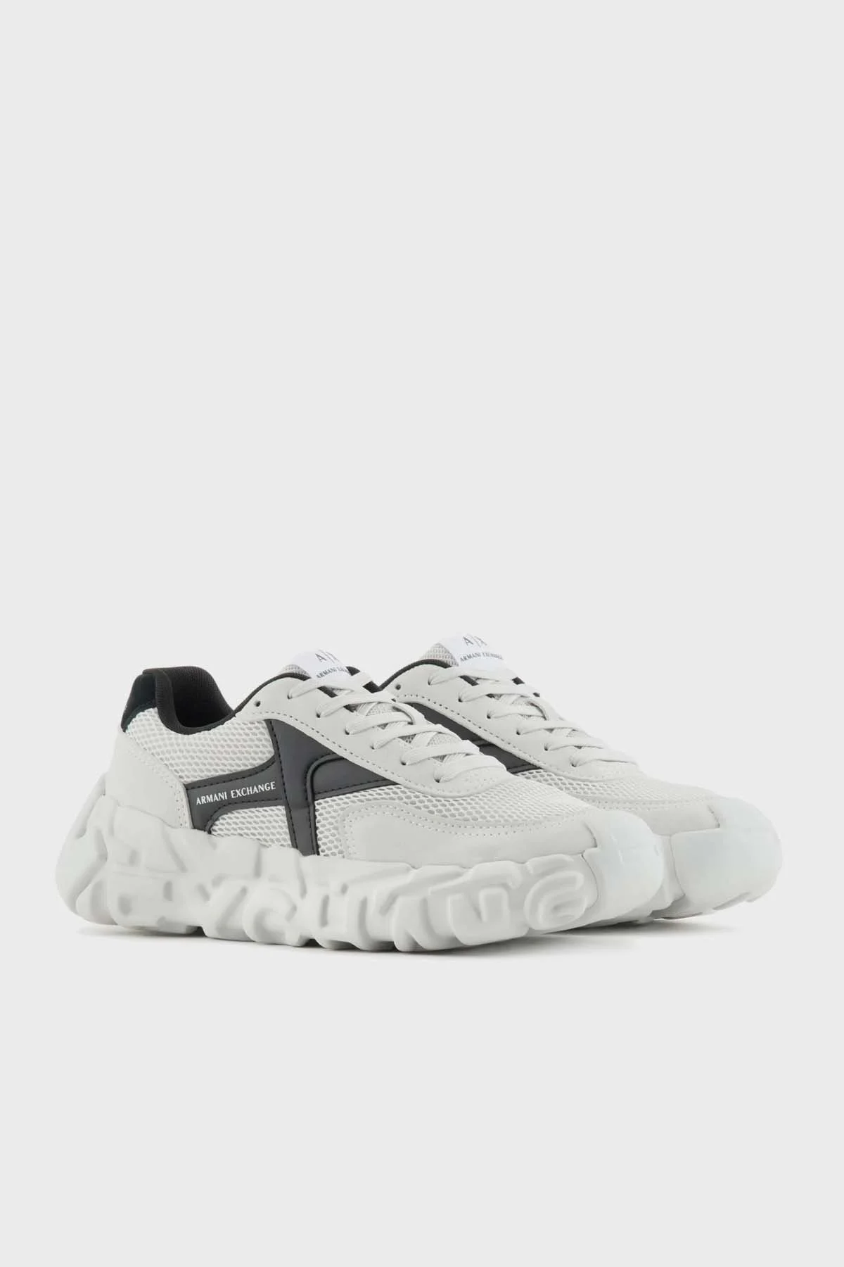 Armani Exchange Sneaker Erkek Ayakkabı XUX211 XV816 D611 BEYAZ-SİYAH - 2