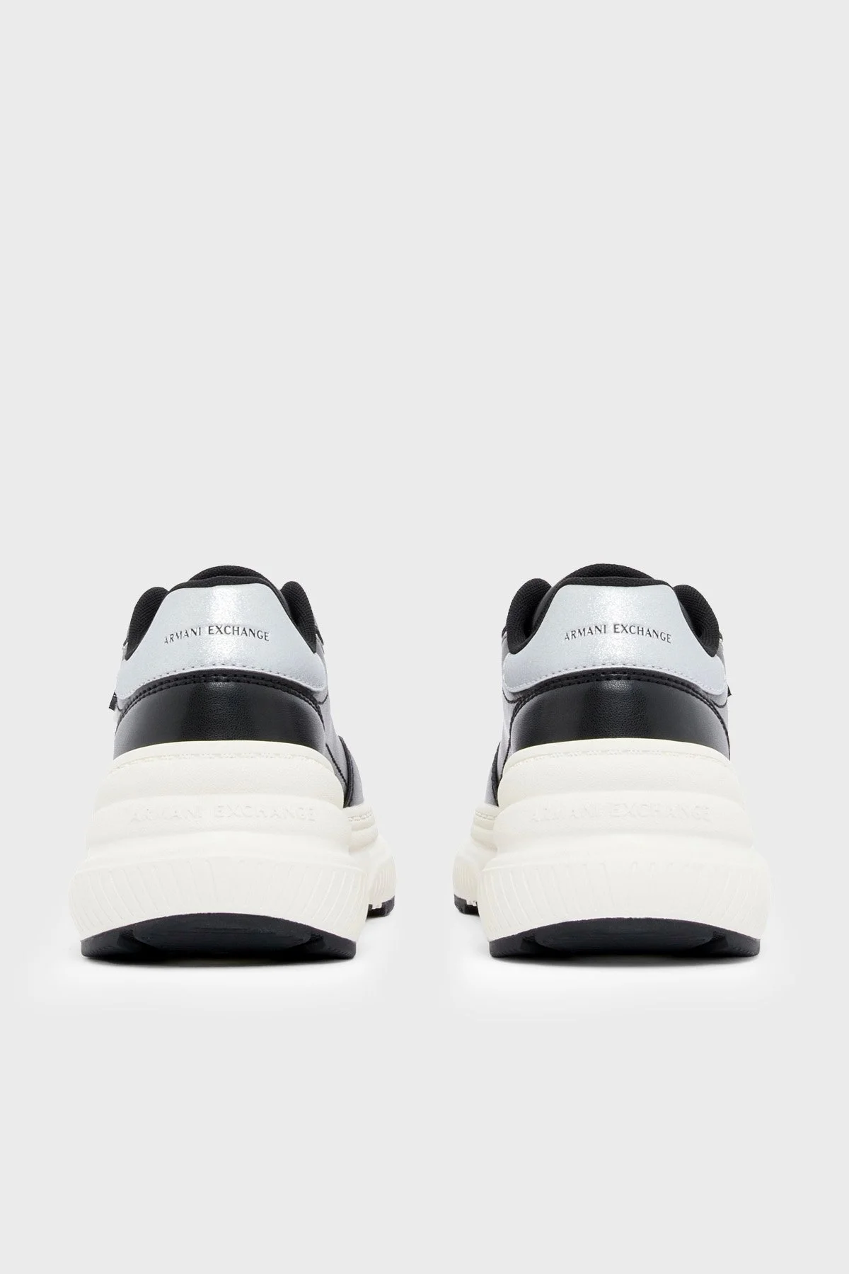 Armani Exchange Sneaker Kadın Ayakkabı XW003105 AF27405 MC372 Siyah-gümüş - 4