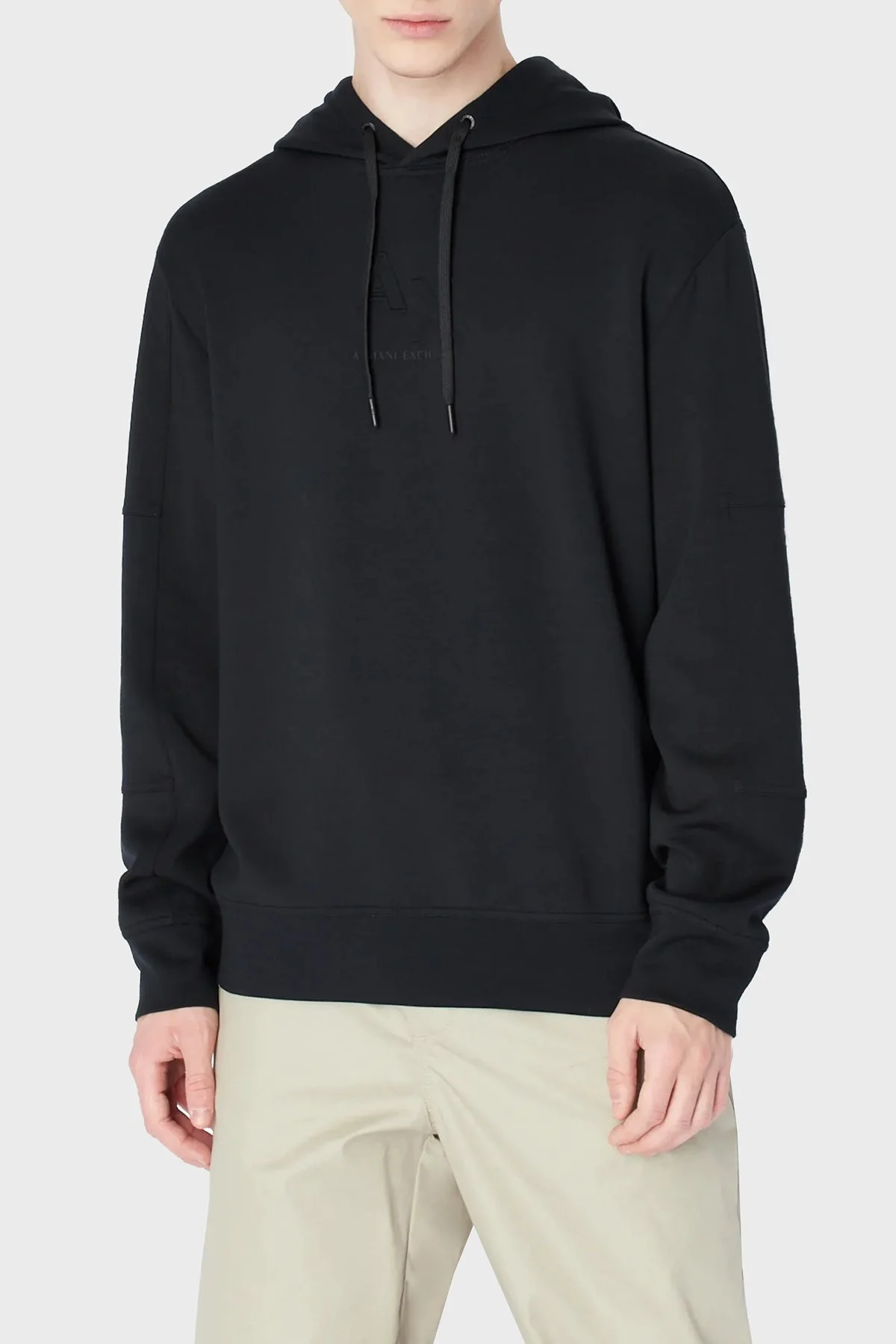Armani Exchange Streç İnterlok Kapüşonlu Regular Fit Erkek Sweat 3RZMHE ZJZDZ 1200 SİYAH - 1