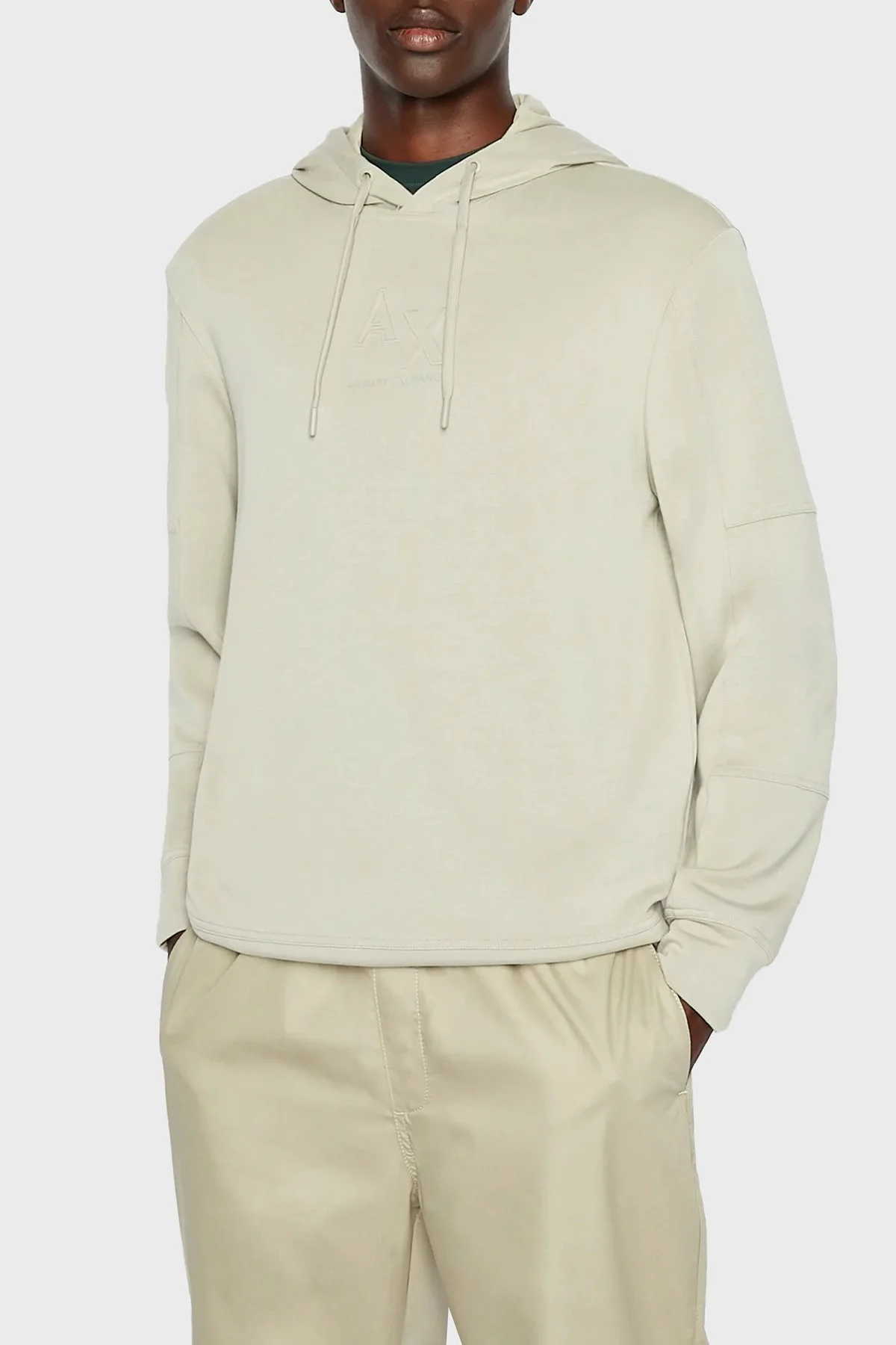 Armani Exchange Streç İnterlok Kapüşonlu Regular Fit Erkek Sweat 3RZMHE ZJZDZ 1940 YEŞİL - 1