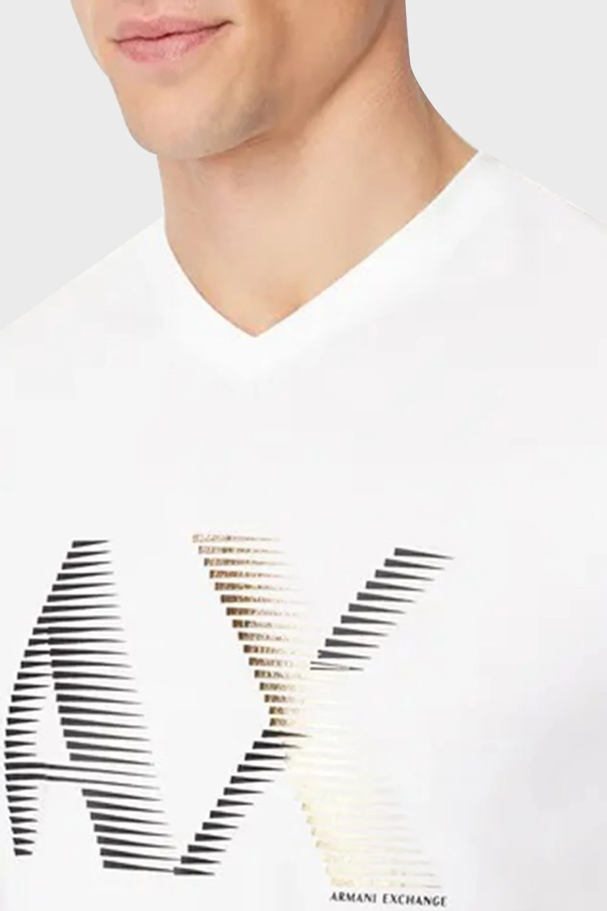 Armani Exchange Streç Jarse Pamuklu Bisiklet Yaka Regular Fit Erkek T Shirt 3RZTHB ZJBYZ 1100 BEYAZ - 3