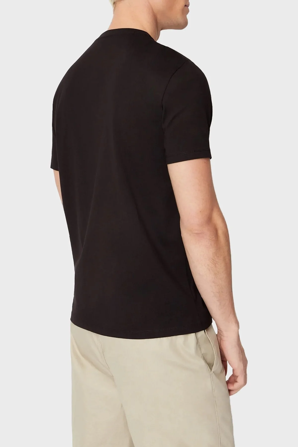 Armani Exchange Streç Jarse Pamuklu Bisiklet Yaka Regular Fit Erkek T Shirt 3RZTHB ZJBYZ 1200 SİYAH - 2