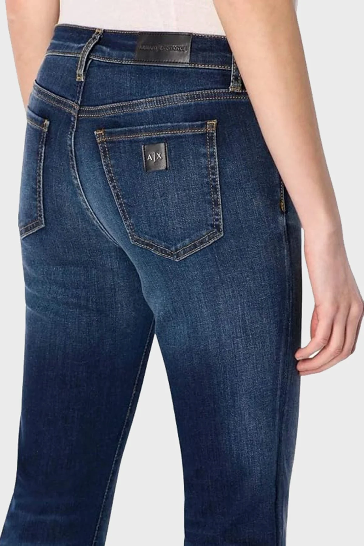 Armani Exchange Streç Pamuklu İspanyol Paça Slim Fit Jeans Bayan Kot Pantolon 3RYJ65 Y4NYZ 1500 LACİVERT - 4