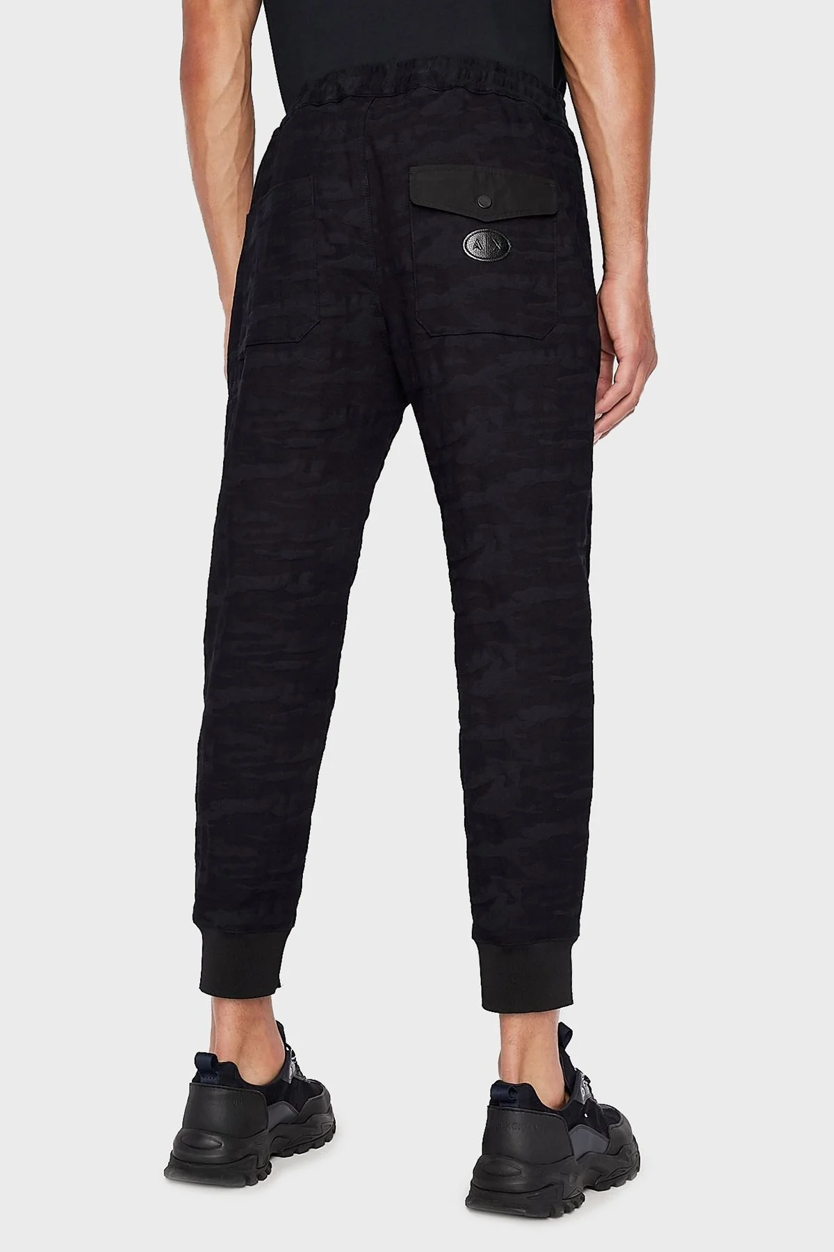 Armani Exchange Streç Pamuklu Kamuflaj Desenli Denim Erkek Pantolon 3LZPG6 Z2MSZ 05FF LACİVERT-KAMUFLAJ - 2