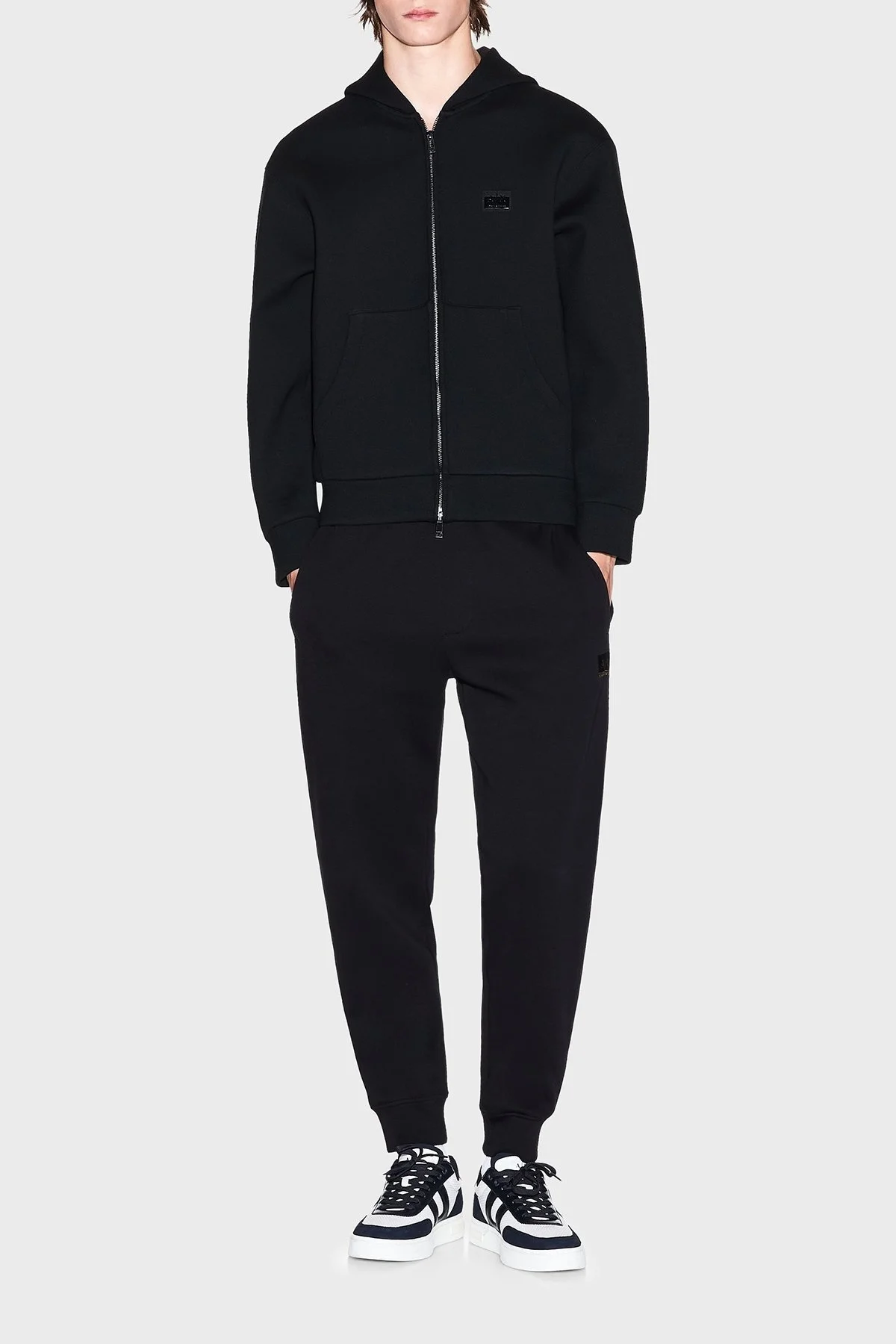 Armani Exchange Streç Pamuklu Logolu Regular Fit Jogger Erkek Pantolon XM001886 AF10818 MC004 SİYAH-GOLD - 2