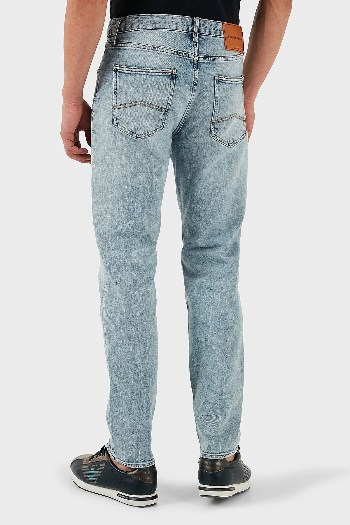 Armani Exchange Streç Pamuklu Regular Fit Dar Paça Jeans Erkek Kot Pantolon XM000049 AF13094 MB001 LACİVERT - 8