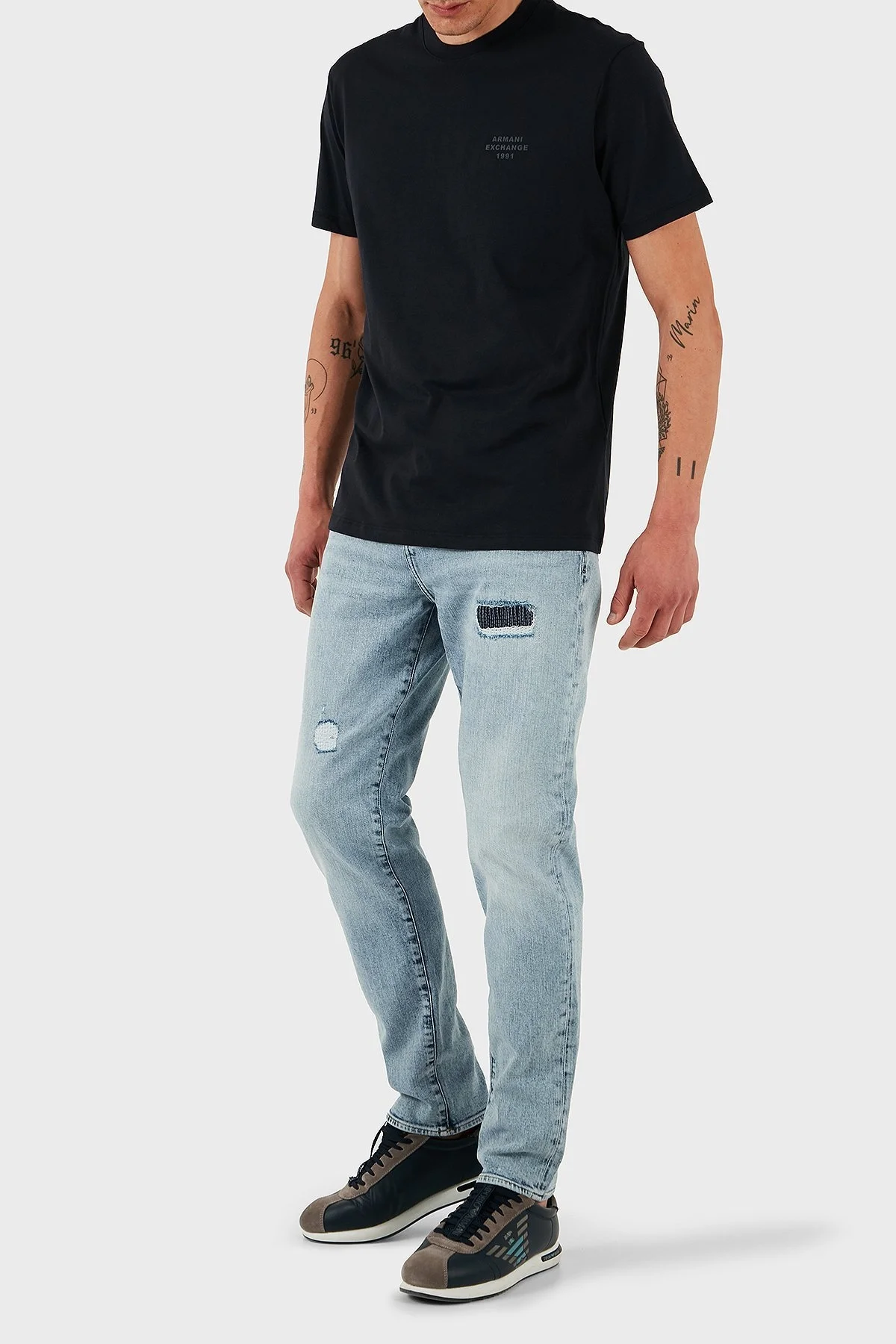 Armani Exchange Streç Pamuklu Regular Fit Dar Paça Jeans Erkek Kot Pantolon XM000049 AF13094 MB001 LACİVERT - 10