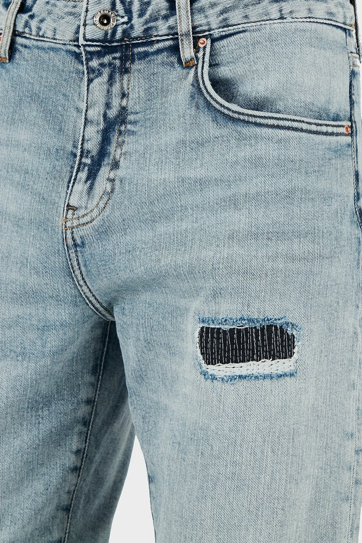 Armani Exchange Streç Pamuklu Regular Fit Dar Paça Jeans Erkek Kot Pantolon XM000049 AF13094 MB001 LACİVERT - 12