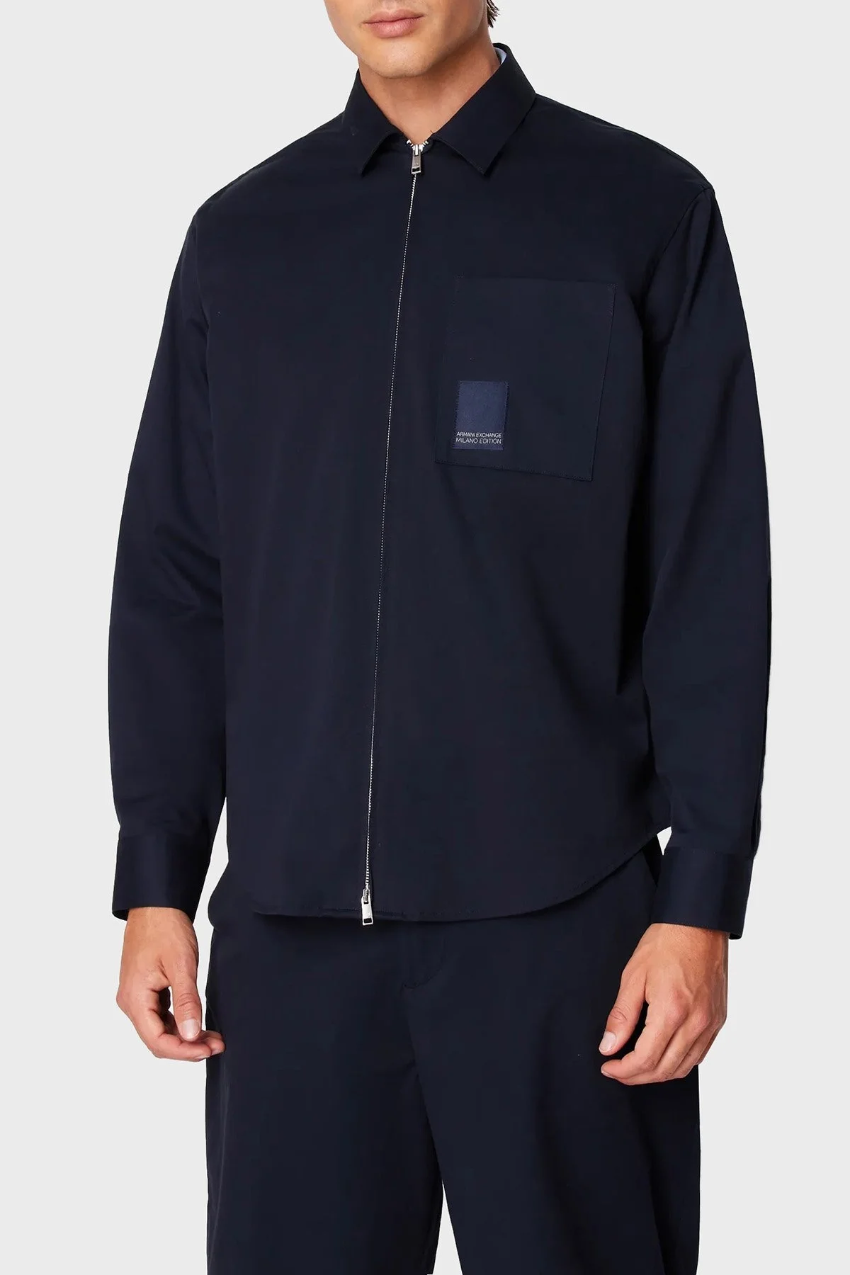 Armani Exchange Streç Pamuklu Regular Fit Erkek Gömlek 3DZC06 ZN3TZ 15DK LACİVERT - 1