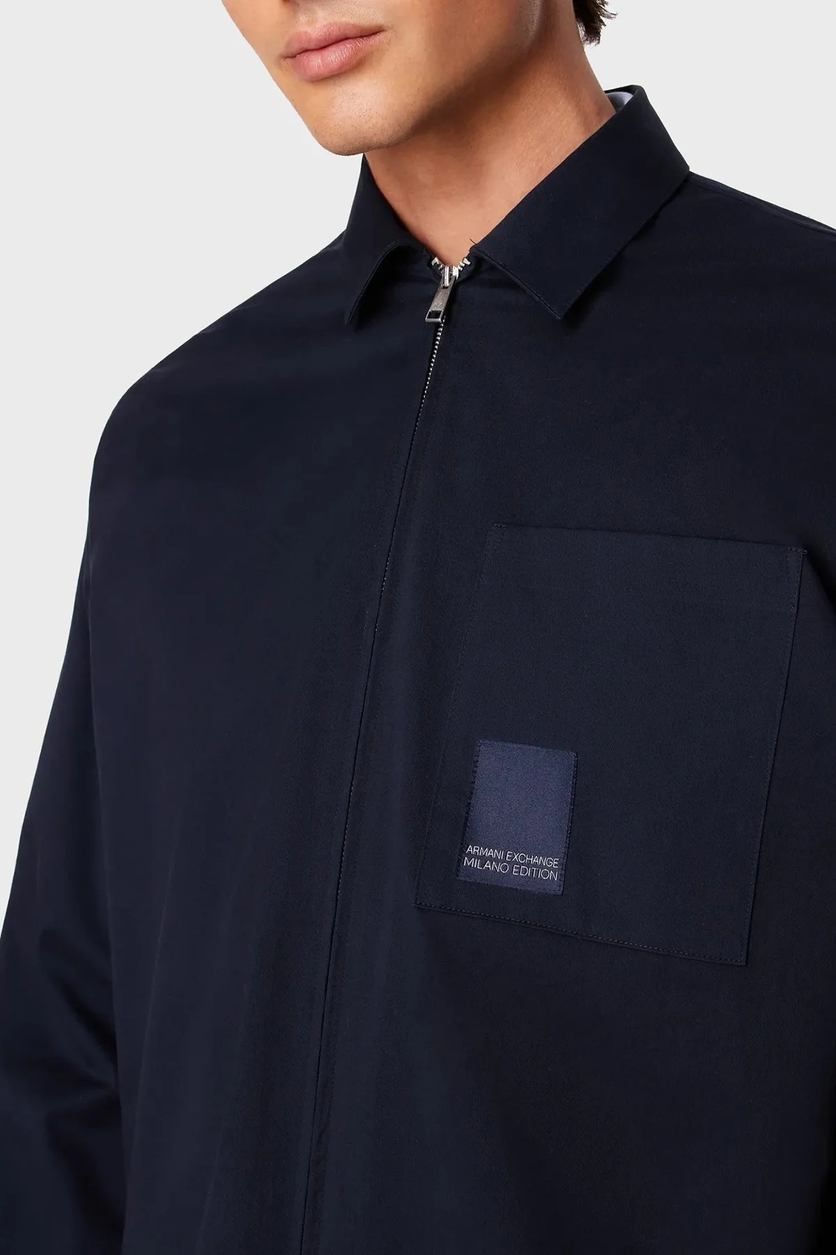 Armani Exchange Streç Pamuklu Regular Fit Erkek Gömlek 3DZC06 ZN3TZ 15DK LACİVERT - 4