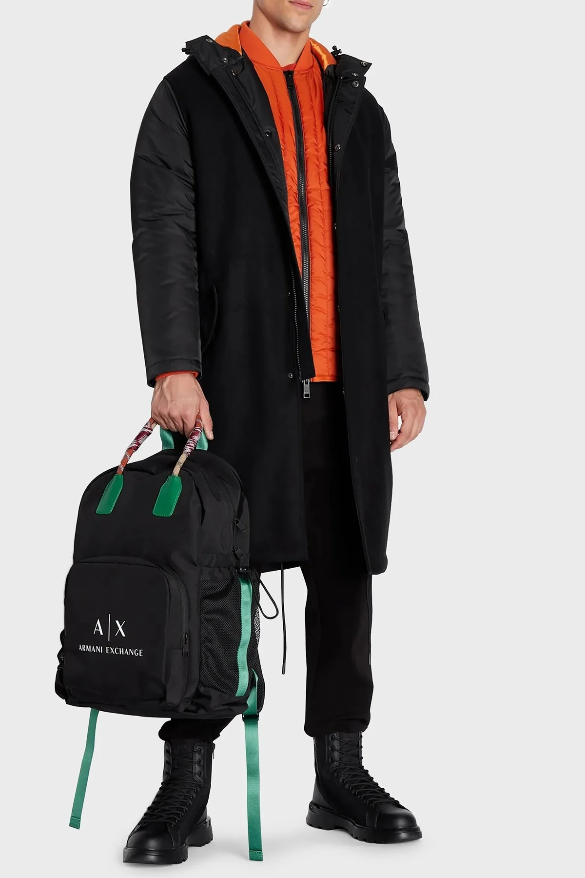 Armani Exchange Streç Pamuklu Regular Fit Jogger Spor Erkek Pantolon 6RZPHJ ZJDJZ 1200 SİYAH - 2