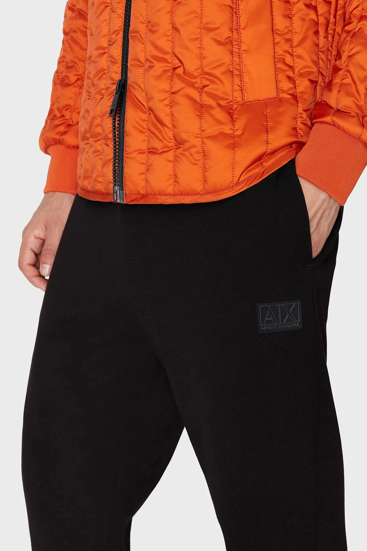 Armani Exchange Streç Pamuklu Regular Fit Jogger Spor Erkek Pantolon 6RZPHJ ZJDJZ 1200 SİYAH - 4
