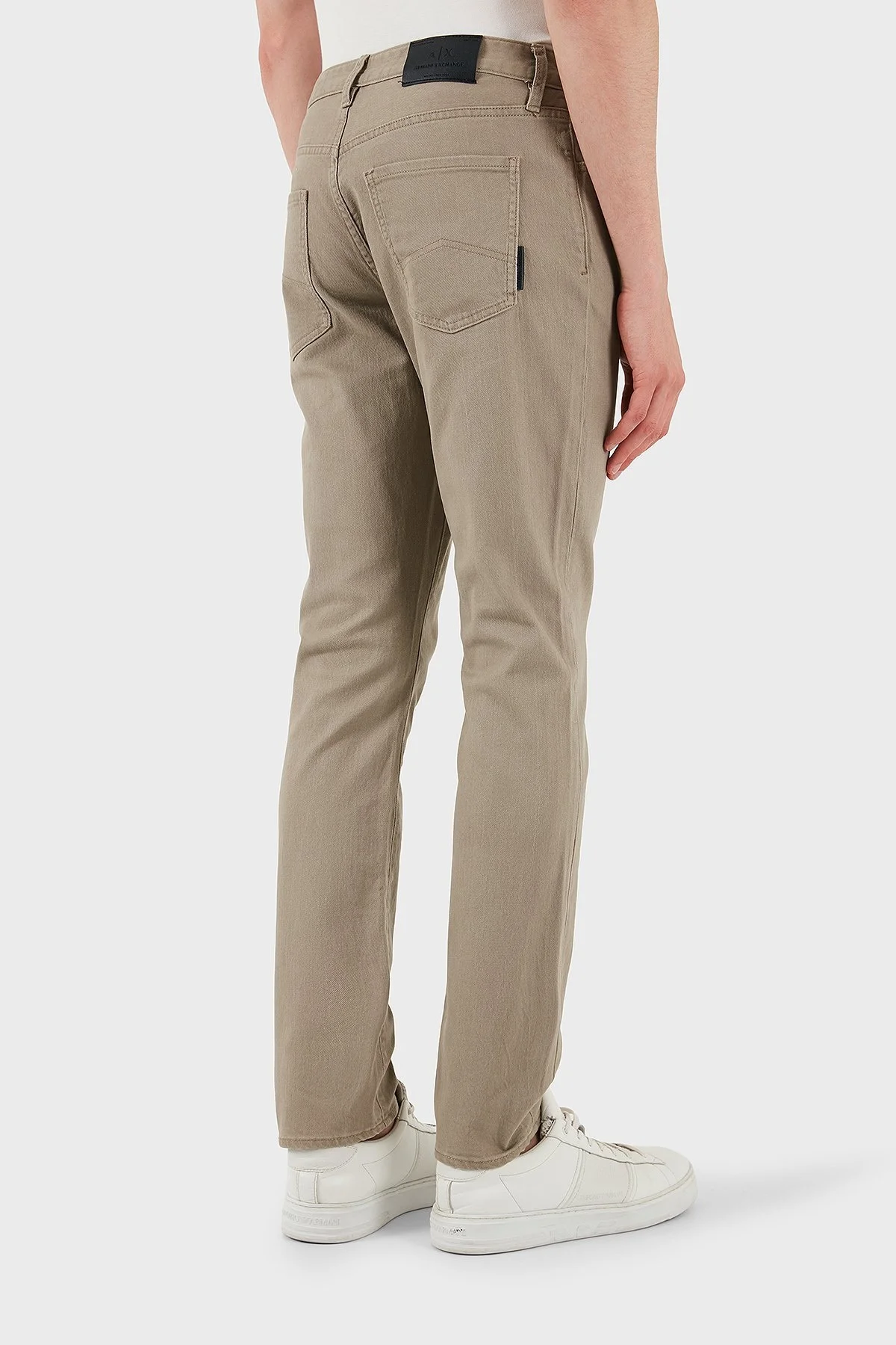 Armani Exchange Streç Pamuklu Regular Fit Normal Bel Düz Paça Jeans Erkek Kot Pantolon XM000070 AF14267 U6167 BEJ - 12