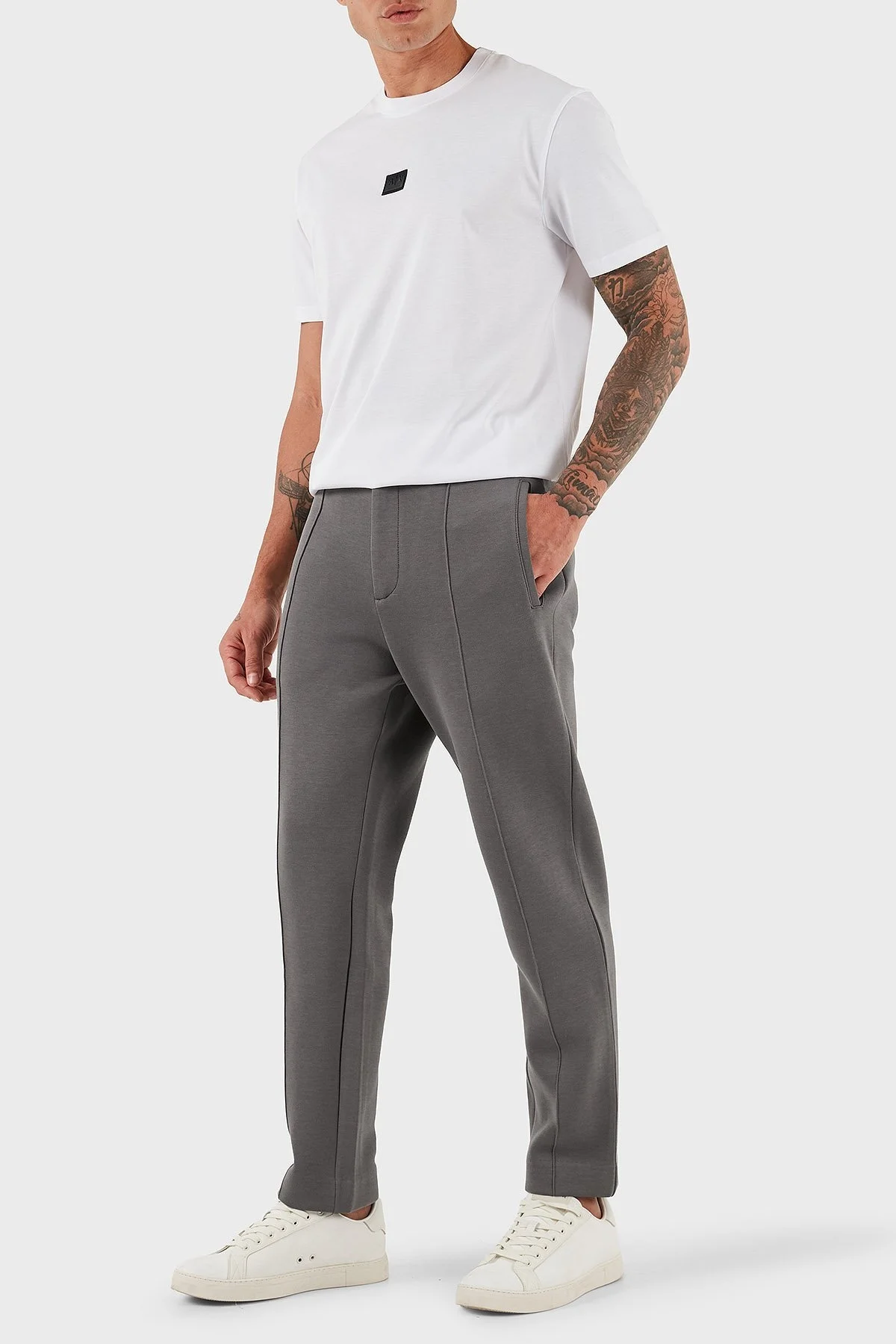 Armani Exchange Streç Pamuklu Regular Fit Normal Bel Jogger Erkek Pantolon XM001018 AF16222 U8092 KOYU GRİ - 2