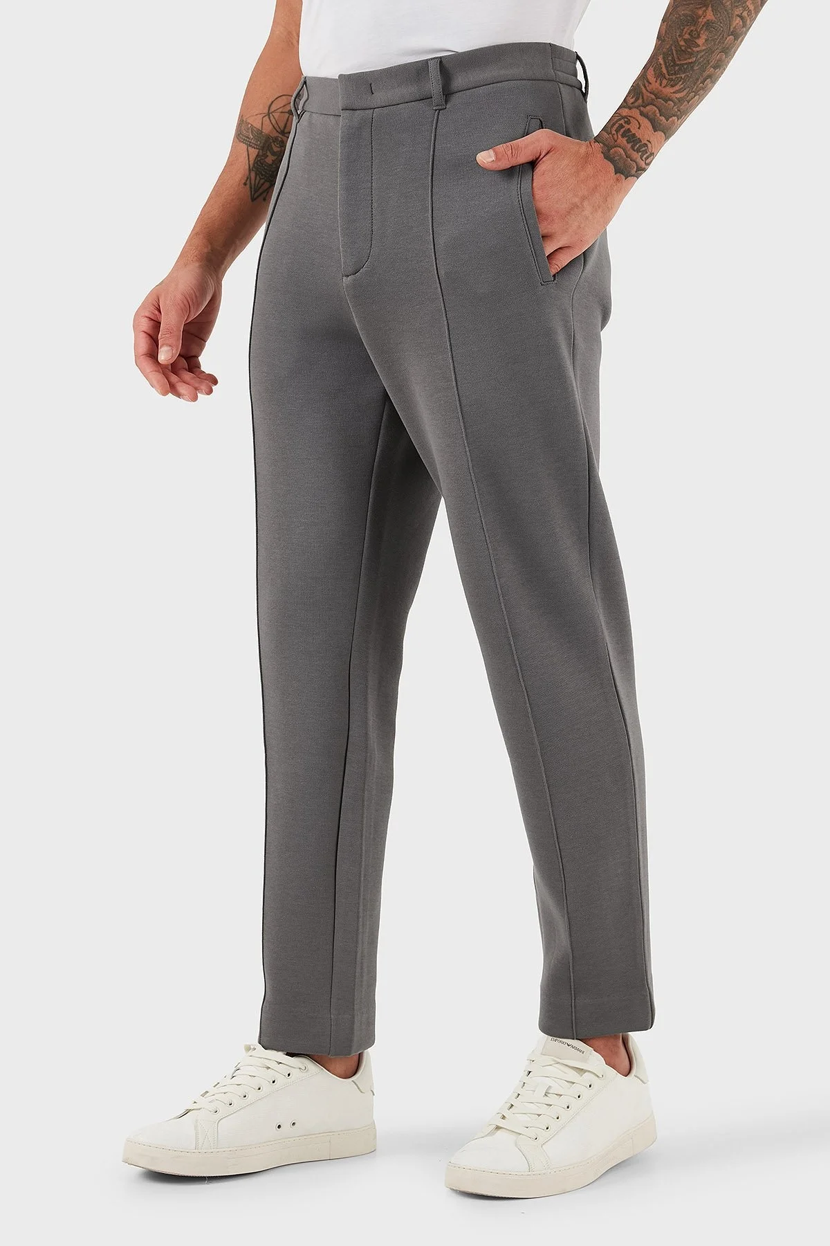 Armani Exchange Streç Pamuklu Regular Fit Normal Bel Jogger Erkek Pantolon XM001018 AF16222 U8092 KOYU GRİ - 3