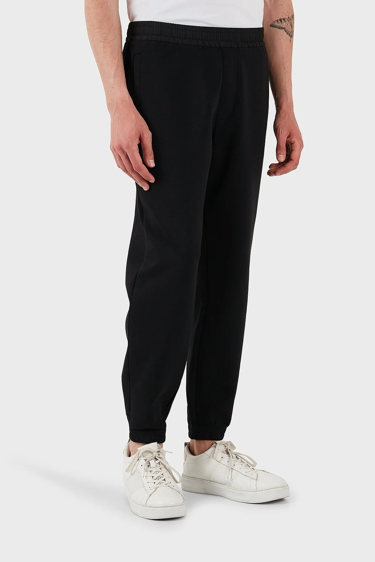 Armani Exchange Streç Pamuklu Regular Fit Normal Bel Lastikli Paça Jogger Erkek Pantolon XM000516 AF13047 MC105 SİYAH - 10
