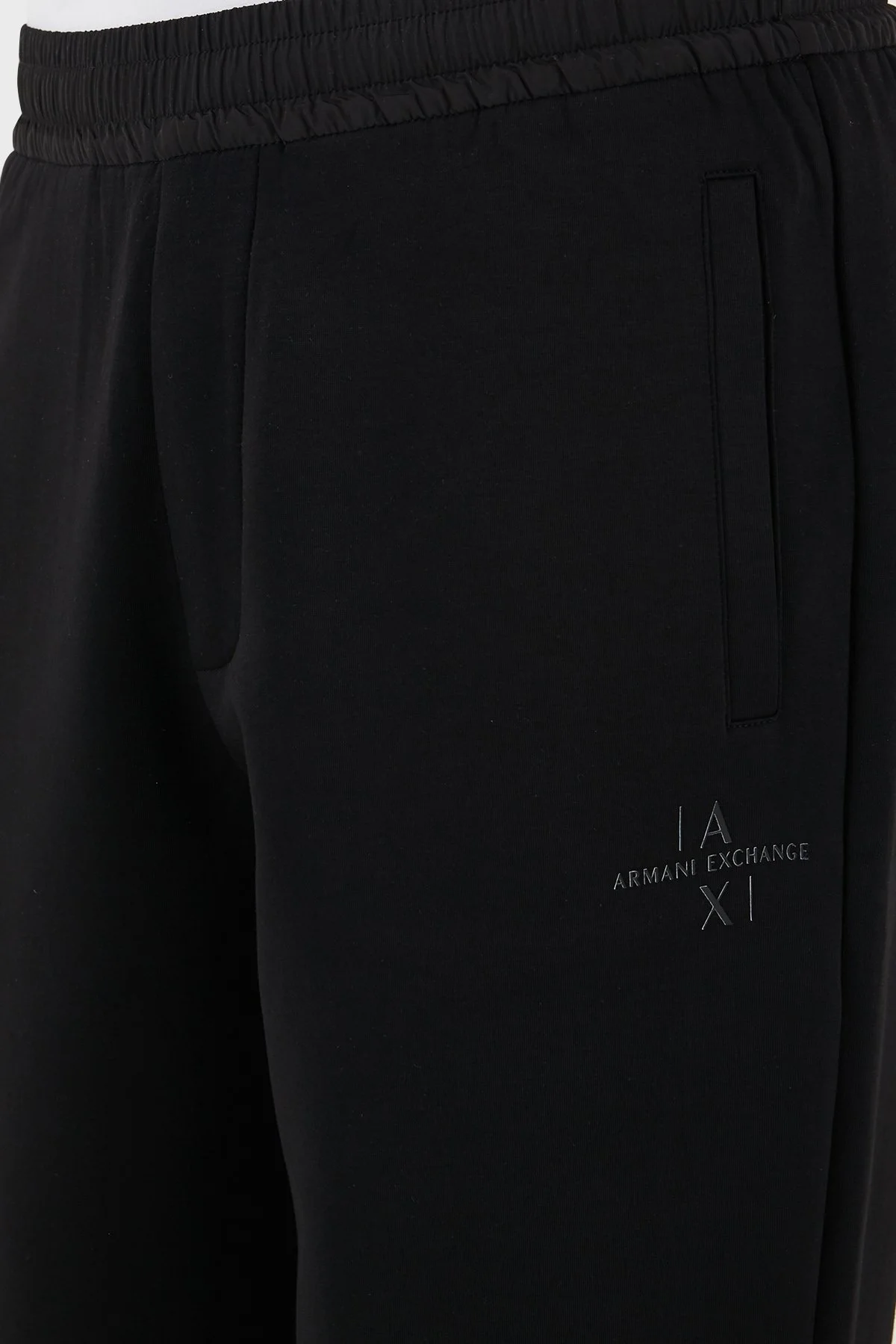 Armani Exchange Streç Pamuklu Regular Fit Normal Bel Lastikli Paça Jogger Erkek Pantolon XM000516 AF13047 MC105 SİYAH - 11