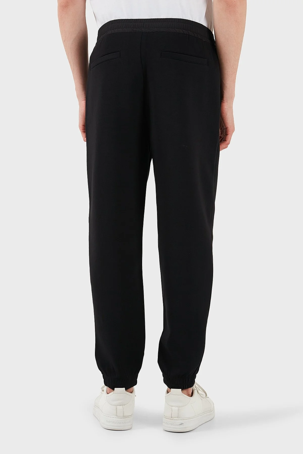 Armani Exchange Streç Pamuklu Regular Fit Normal Bel Lastikli Paça Jogger Erkek Pantolon XM000516 AF13047 MC105 SİYAH - 12