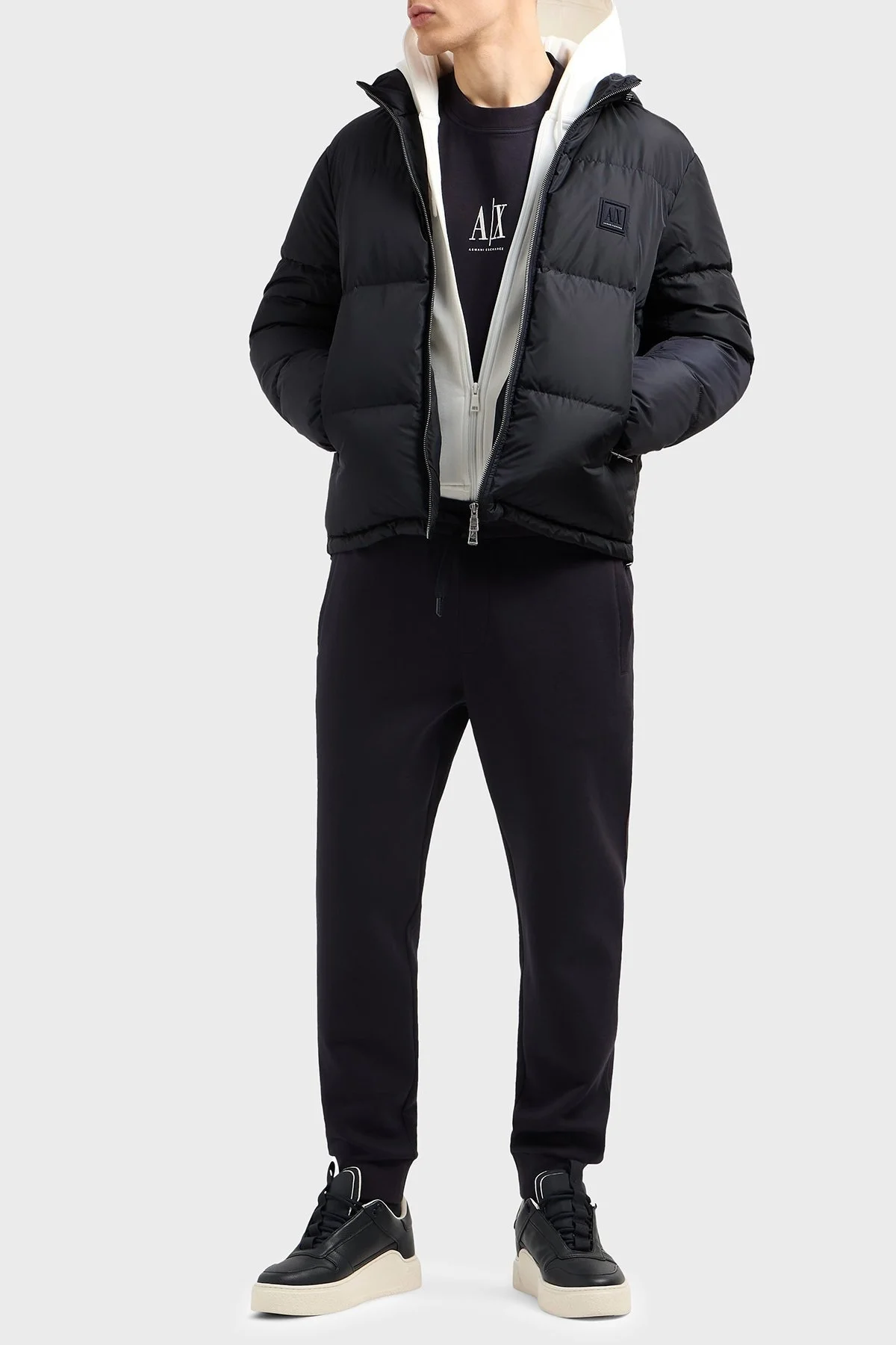 Armani Exchange Streç Pamuklu Regular Fit Normal Bel Ribanalı Paça Jogger Erkek Pantolon XM000373 AF10818 UB101 LACİVERT - 6