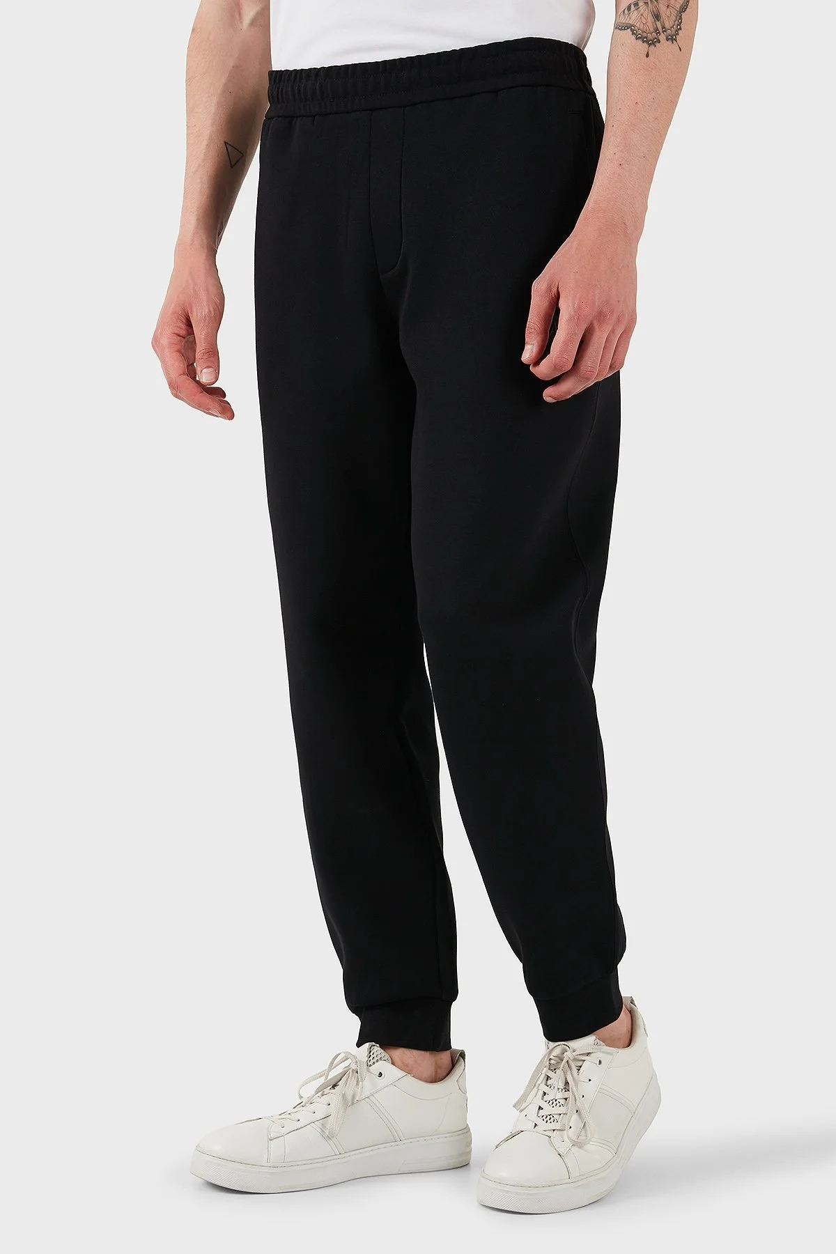 Armani Exchange Streç Pamuklu Regular Fit Normal Bel Ribanalı Paça Jogger Erkek Pantolon XM000744 AF13047 UC001 SİYAH - 10