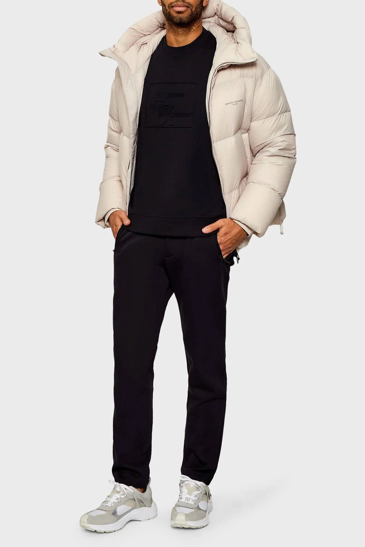 Armani Exchange Streç Pamuklu Regular Fit Orta Bel Düz Paça Erkek Pantolon XM001302 AF10818 UB101 LACİVERT - 2